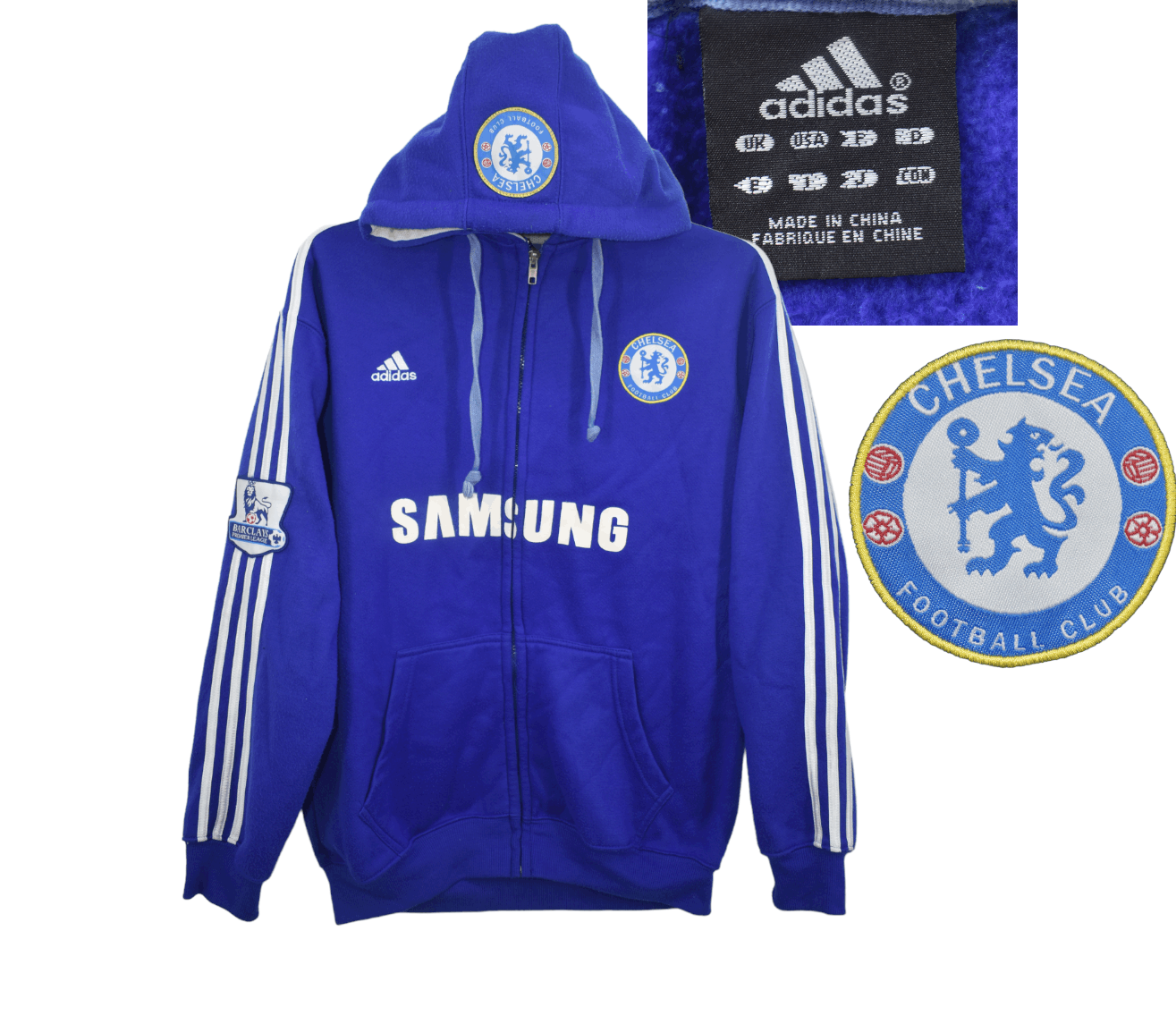Adidas × Chelsea Soccer A048 ADIDAS CHELSEA FC ZIPPER HOODIE Size US M / EU 48-50 / 2 - 1 Thumbnail