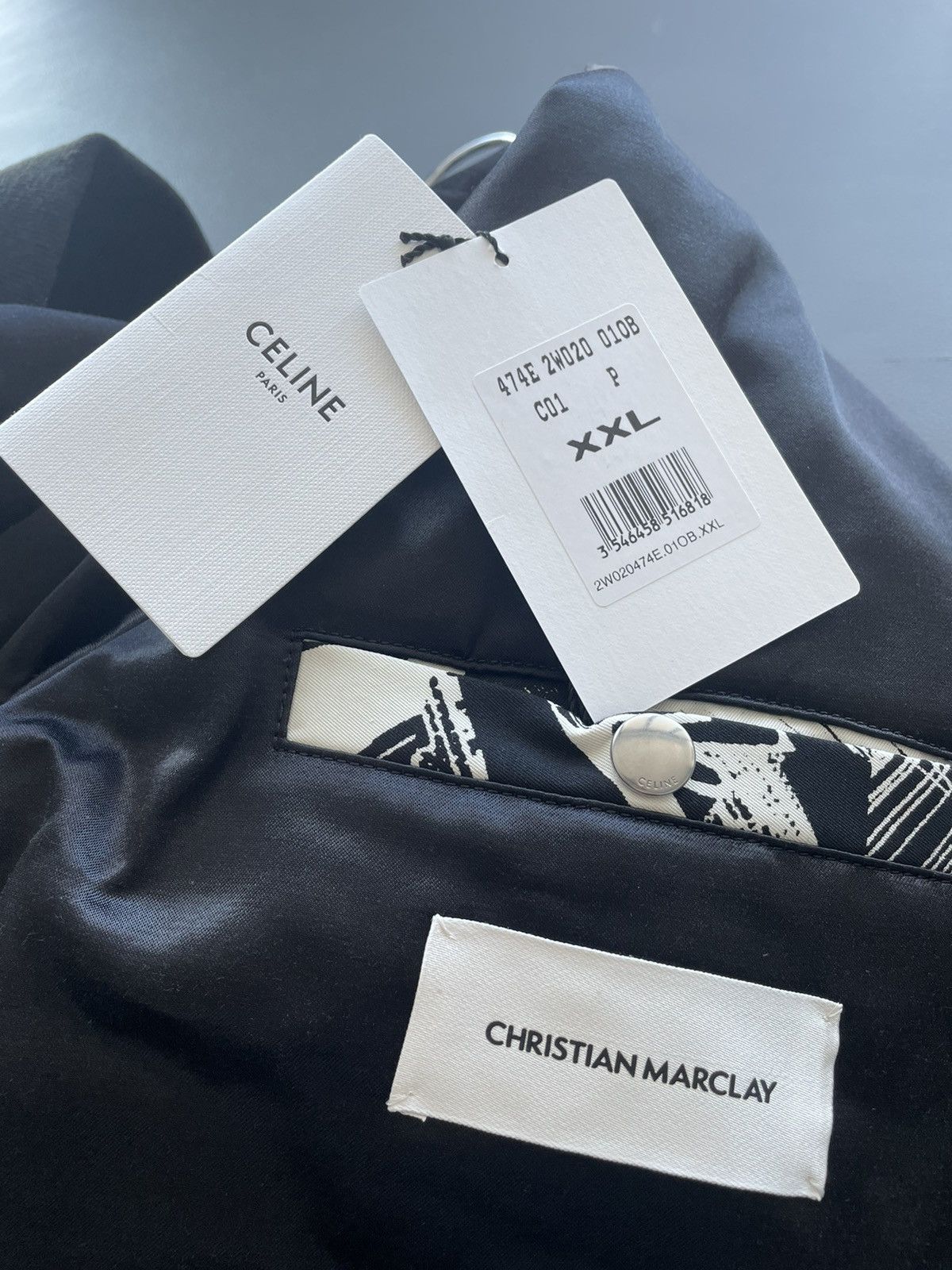 Celine × Hedi Slimane $4k Celine by Hedi Slimane x Christian Marclay Teddy Bomber Size 3XL / US 20-22 - 7 Thumbnail