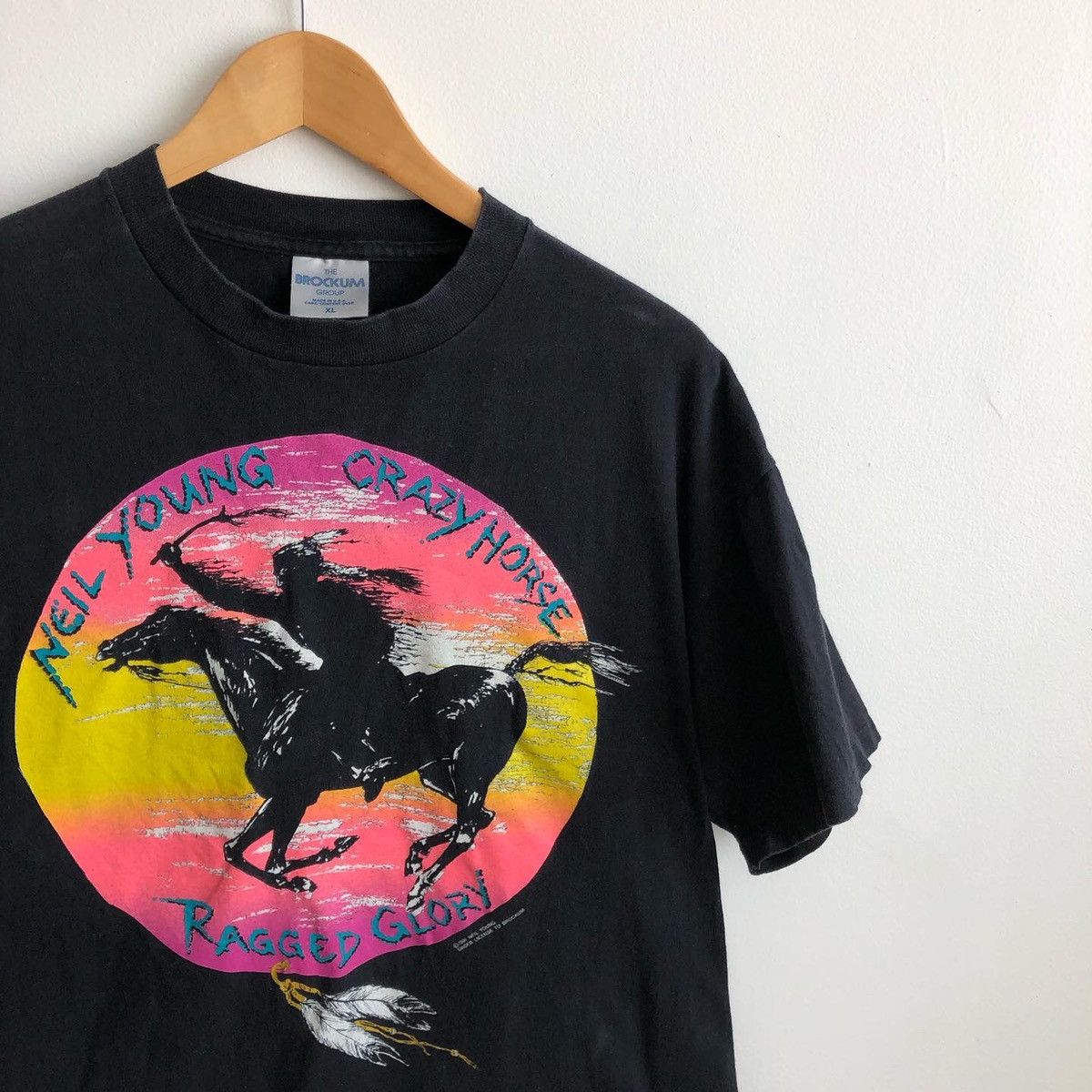 Band Tees × Vintage Vintage 1991 Neil Young Crazy Horse Tour Shirt XL Brockum Size US XL / EU 56 / 4 - 1 Thumbnail