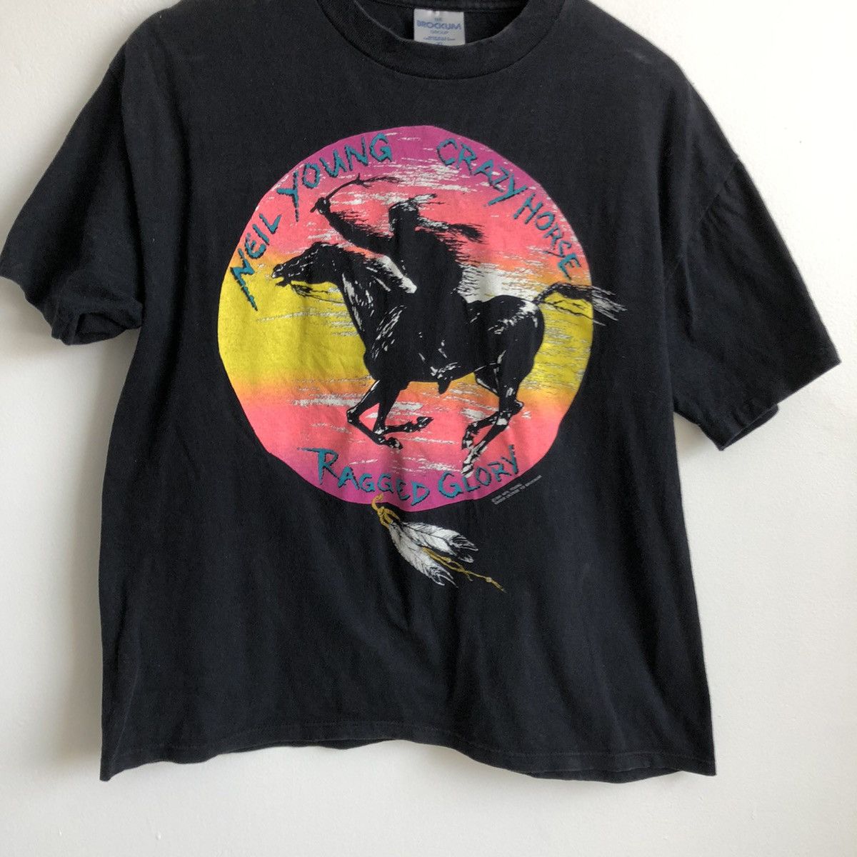 Band Tees × Vintage Vintage 1991 Neil Young Crazy Horse Tour Shirt XL Brockum Size US XL / EU 56 / 4 - 3 Thumbnail