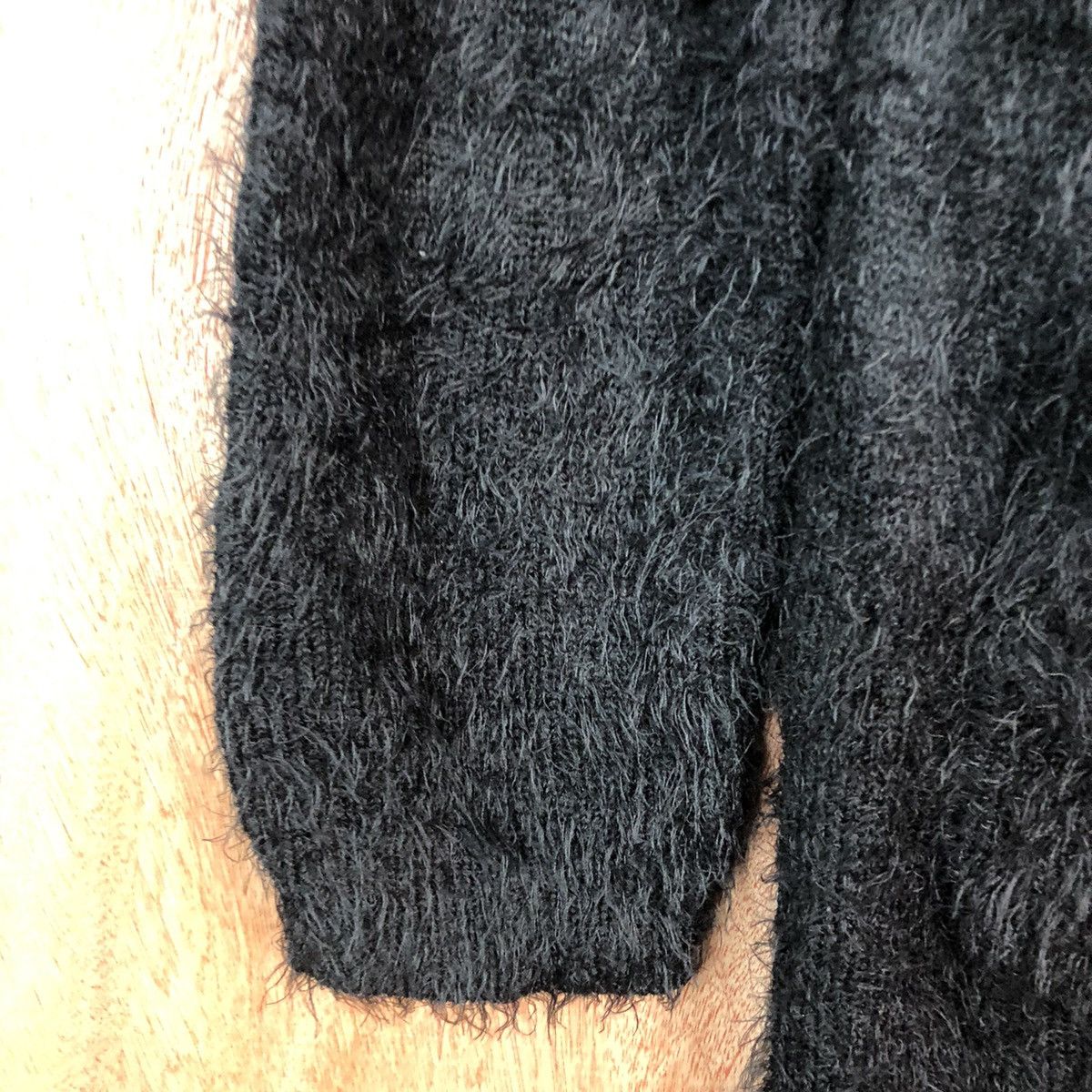Homespun Knitwear Japanese Black mohair Cardigan Knitwear Sweater Size US L / EU 52-54 / 3 - 6 Thumbnail