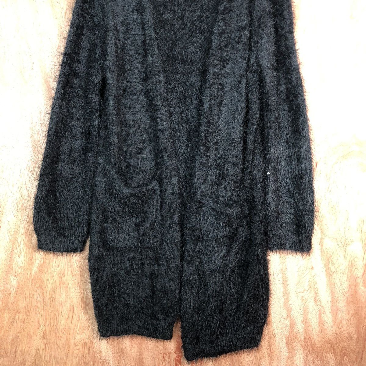 Homespun Knitwear Japanese Black mohair Cardigan Knitwear Sweater Size US L / EU 52-54 / 3 - 3 Thumbnail