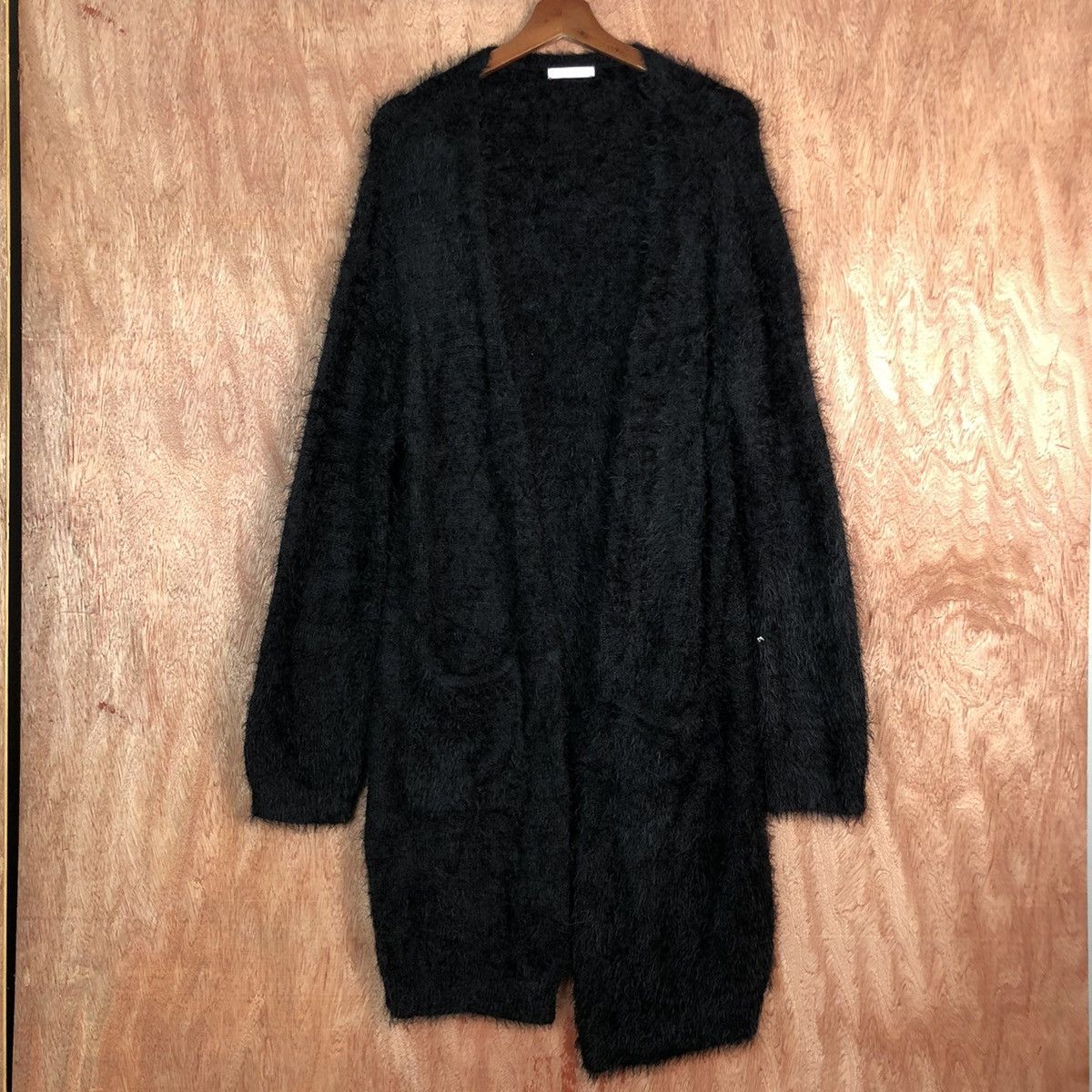 Homespun Knitwear Japanese Black mohair Cardigan Knitwear Sweater Size US L / EU 52-54 / 3 - 1 Thumbnail