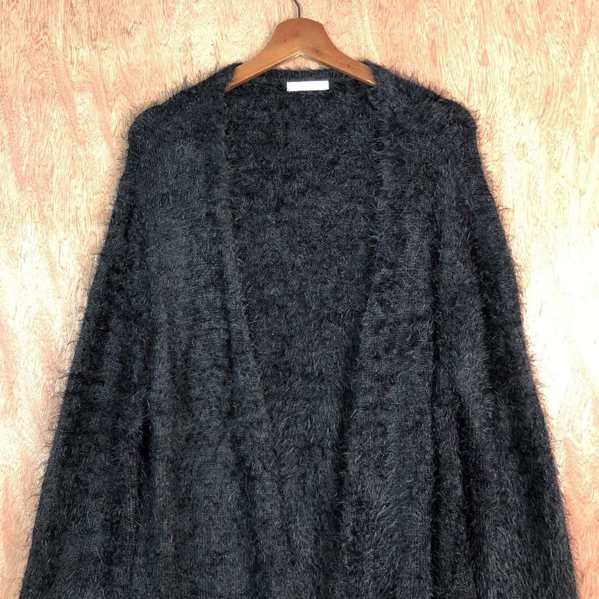 Homespun Knitwear Japanese Black mohair Cardigan Knitwear Sweater Size US L / EU 52-54 / 3 - 2 Thumbnail