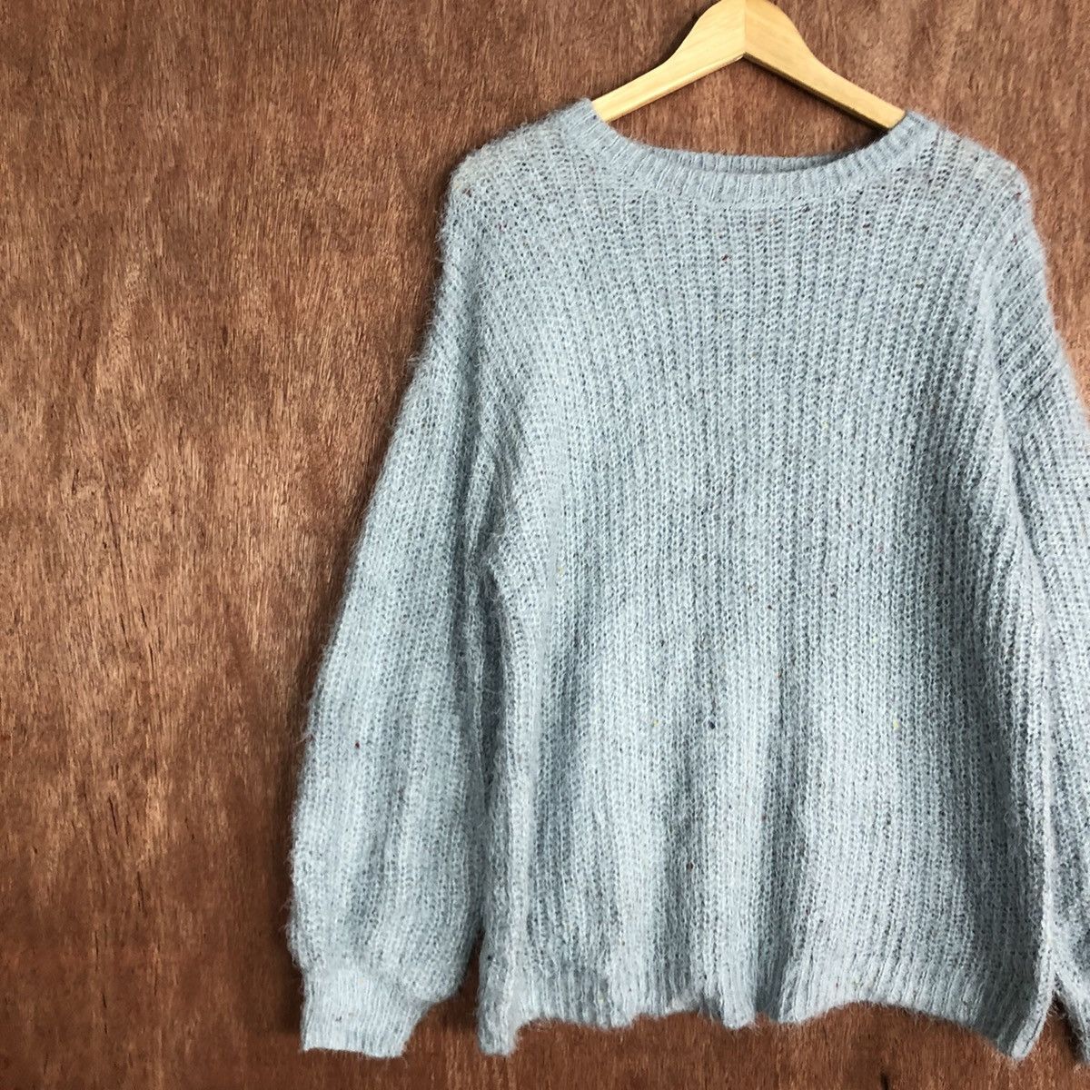 Japanese Brand Shoo-La-Rue Soft Blue Mohair Knitwear #0469 Size US L / EU 52-54 / 3 - 7 Thumbnail