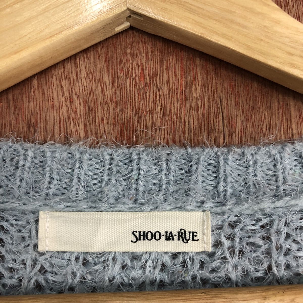 Japanese Brand Shoo-La-Rue Soft Blue Mohair Knitwear #0469 Size US L / EU 52-54 / 3 - 10 Thumbnail