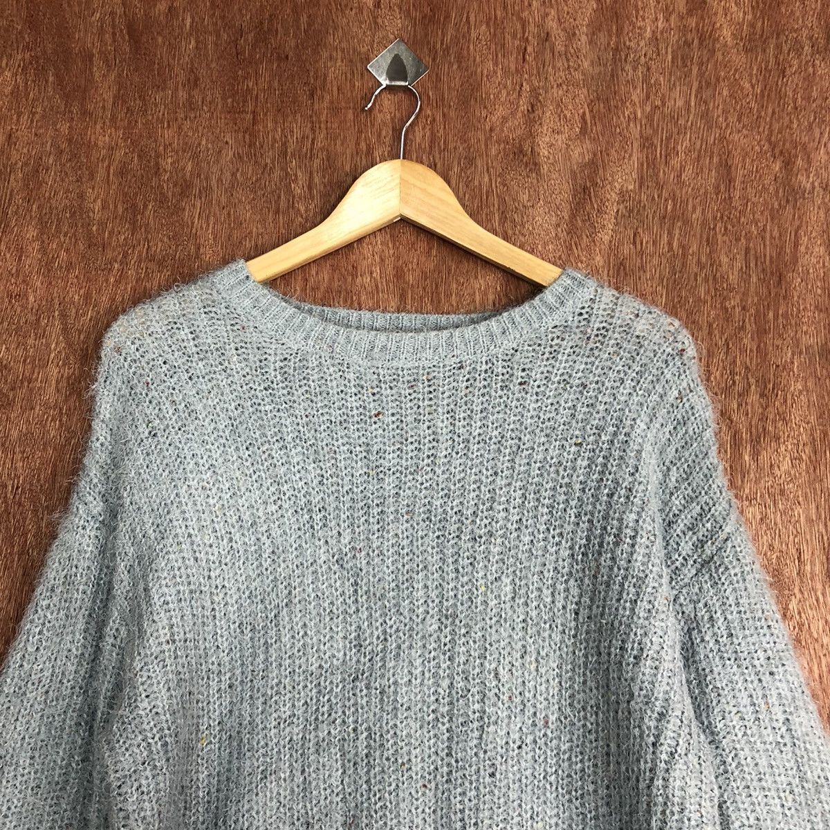 Japanese Brand Shoo-La-Rue Soft Blue Mohair Knitwear #0469 Size US L / EU 52-54 / 3 - 9 Thumbnail