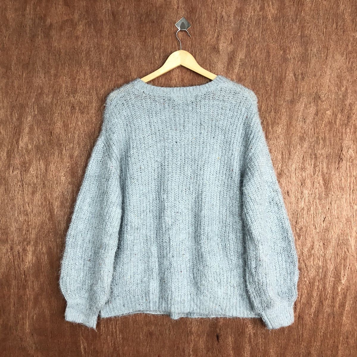 Japanese Brand Shoo-La-Rue Soft Blue Mohair Knitwear #0469 Size US L / EU 52-54 / 3 - 11 Thumbnail