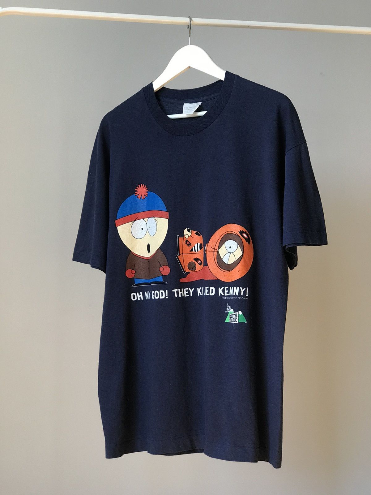 2000'S SOUTH PARK character print T-shirt, men's size M cotton white type Vintage Second Hand