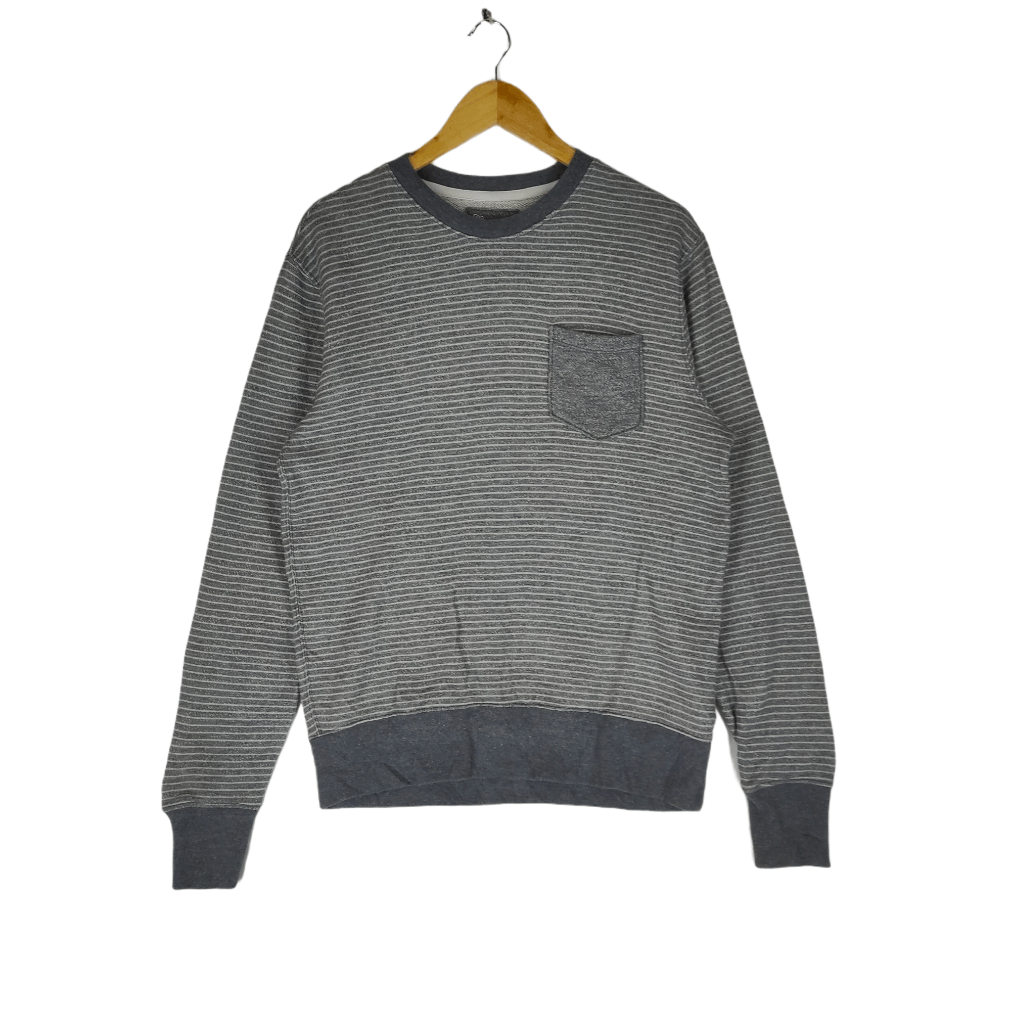 Gap Vintage GAP Stripe Single Pocket M Size Pullover Sweatshirt Size US M / EU 48-50 / 2 - 1 Thumbnail