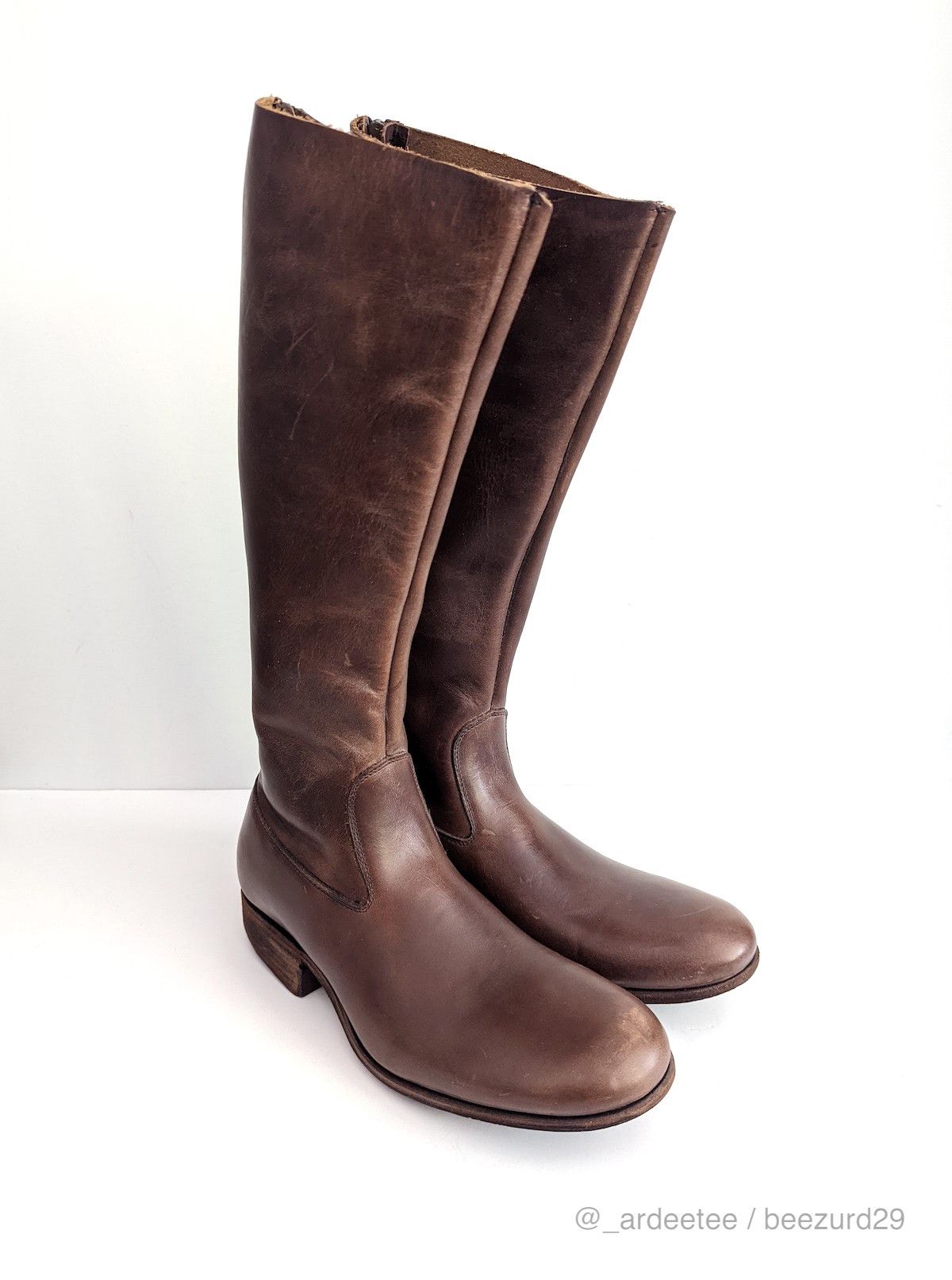 Carpe Diem *NEW* S27W CAVALLO/HORSE TALL BACKZIP BOOTS Size US 7 / IT 37 - 1 Thumbnail