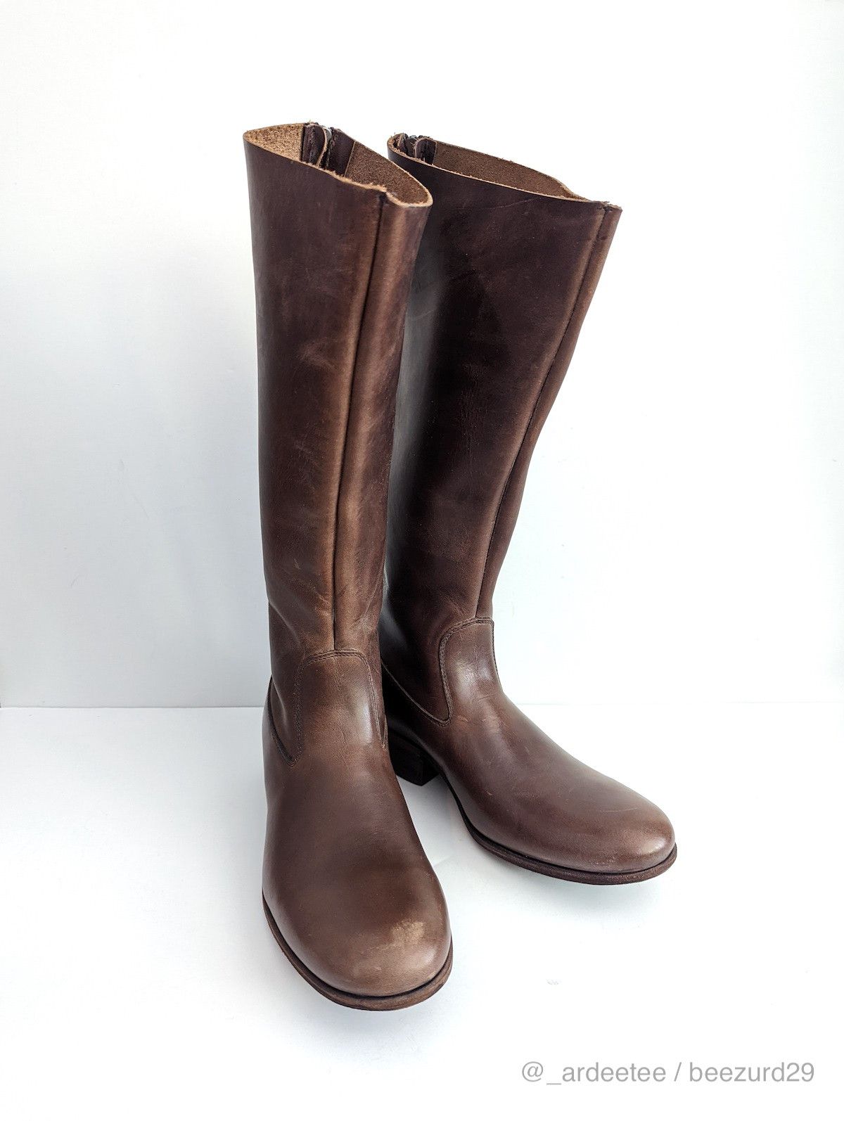Carpe Diem *NEW* S27W CAVALLO/HORSE TALL BACKZIP BOOTS Size US 7 / IT 37 - 2 Thumbnail