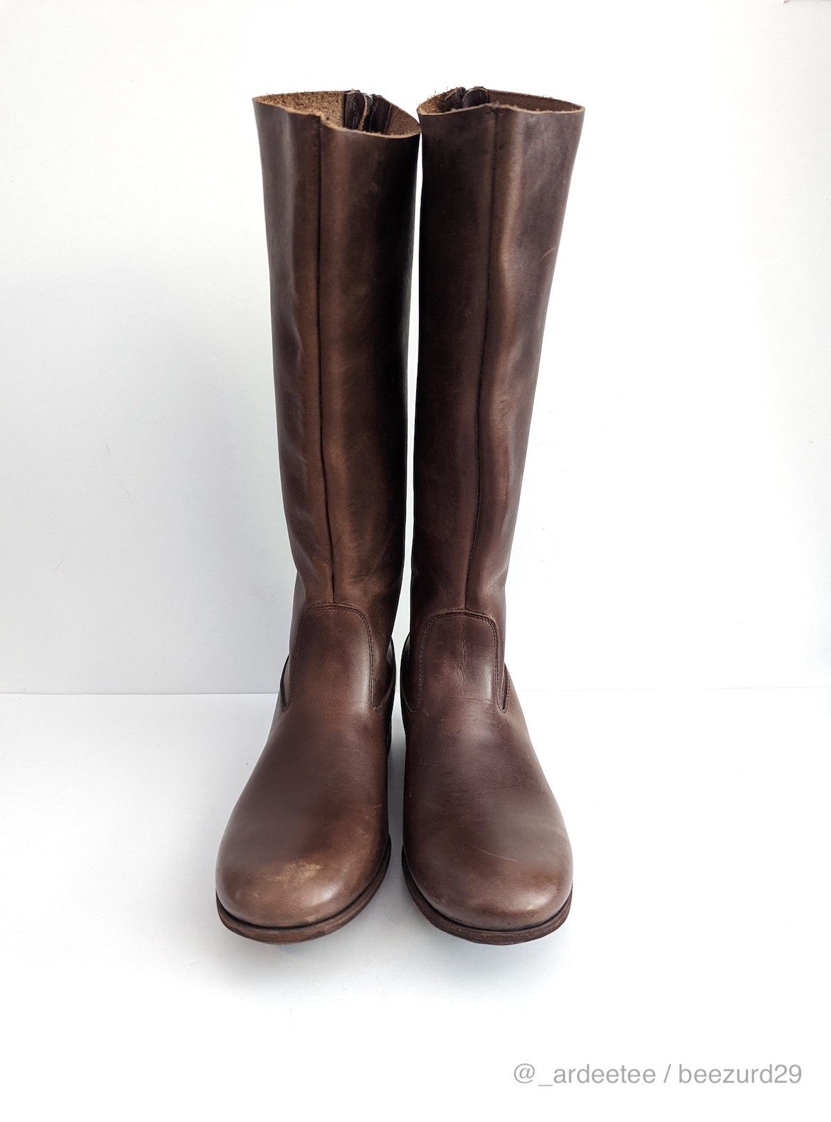 Carpe Diem *NEW* S27W CAVALLO/HORSE TALL BACKZIP BOOTS Size US 7 / IT 37 - 4 Thumbnail