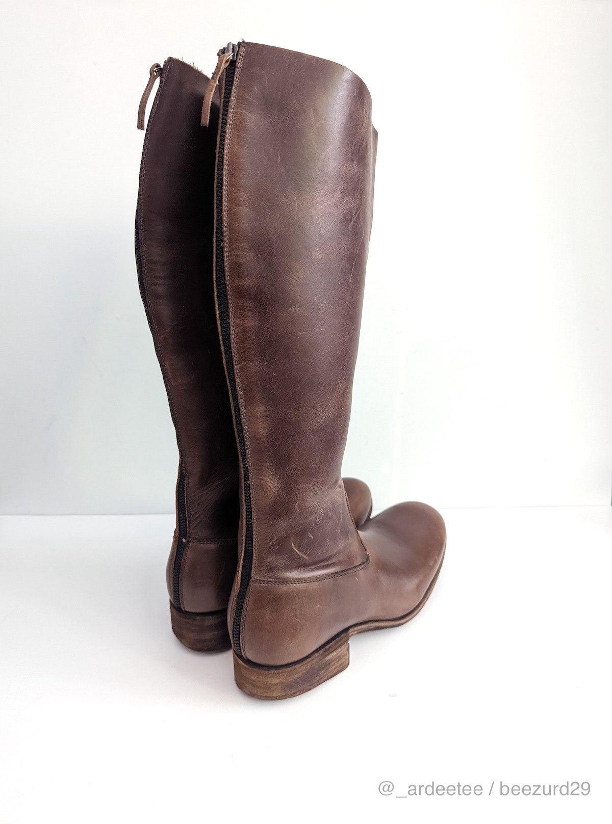 Carpe Diem *NEW* S27W CAVALLO/HORSE TALL BACKZIP BOOTS Size US 7 / IT 37 - 3 Thumbnail