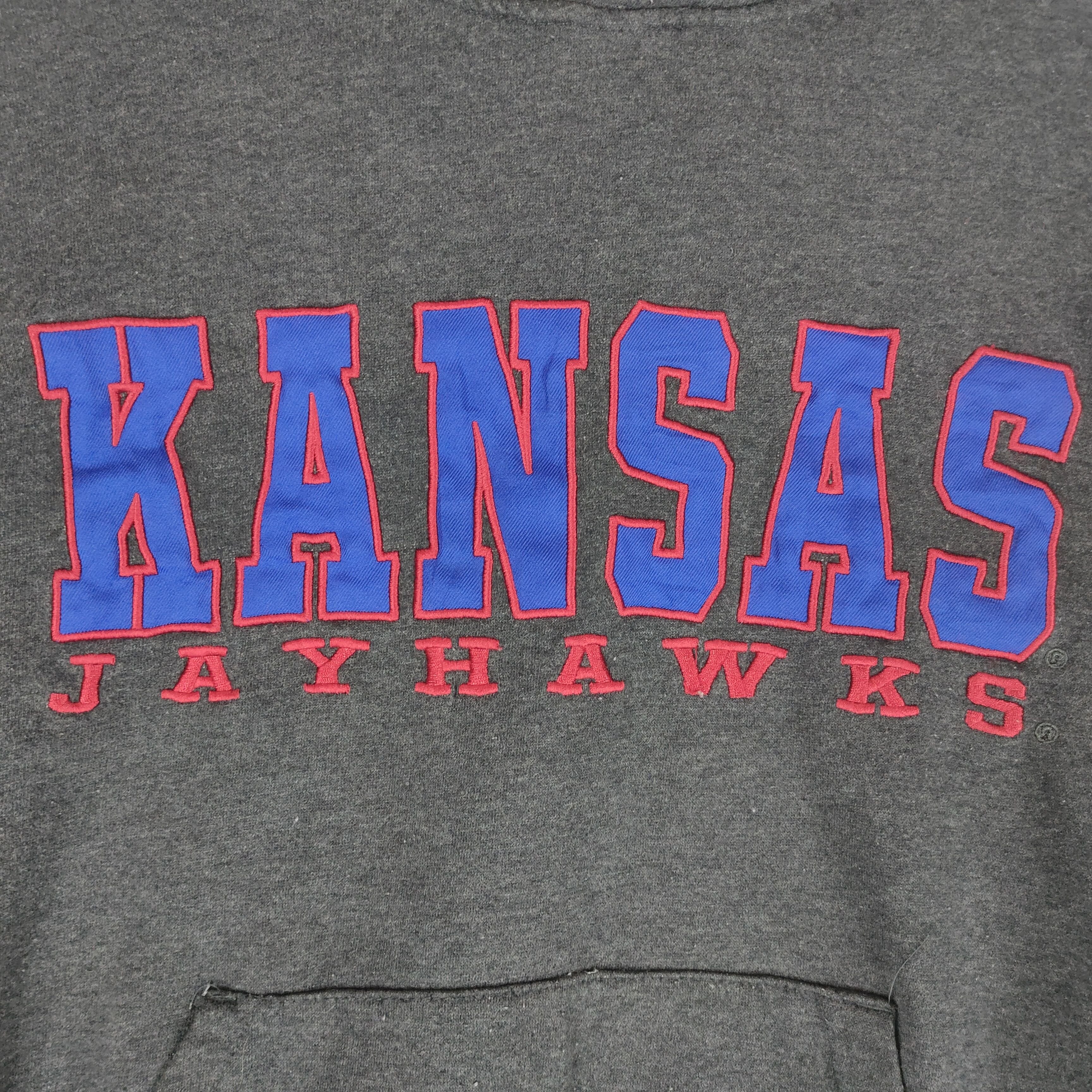 Vintage Vintage KANSAS JAYHAWK Spellout Embroidery Hoodie Size US M / EU 48-50 / 2 - 3 Thumbnail