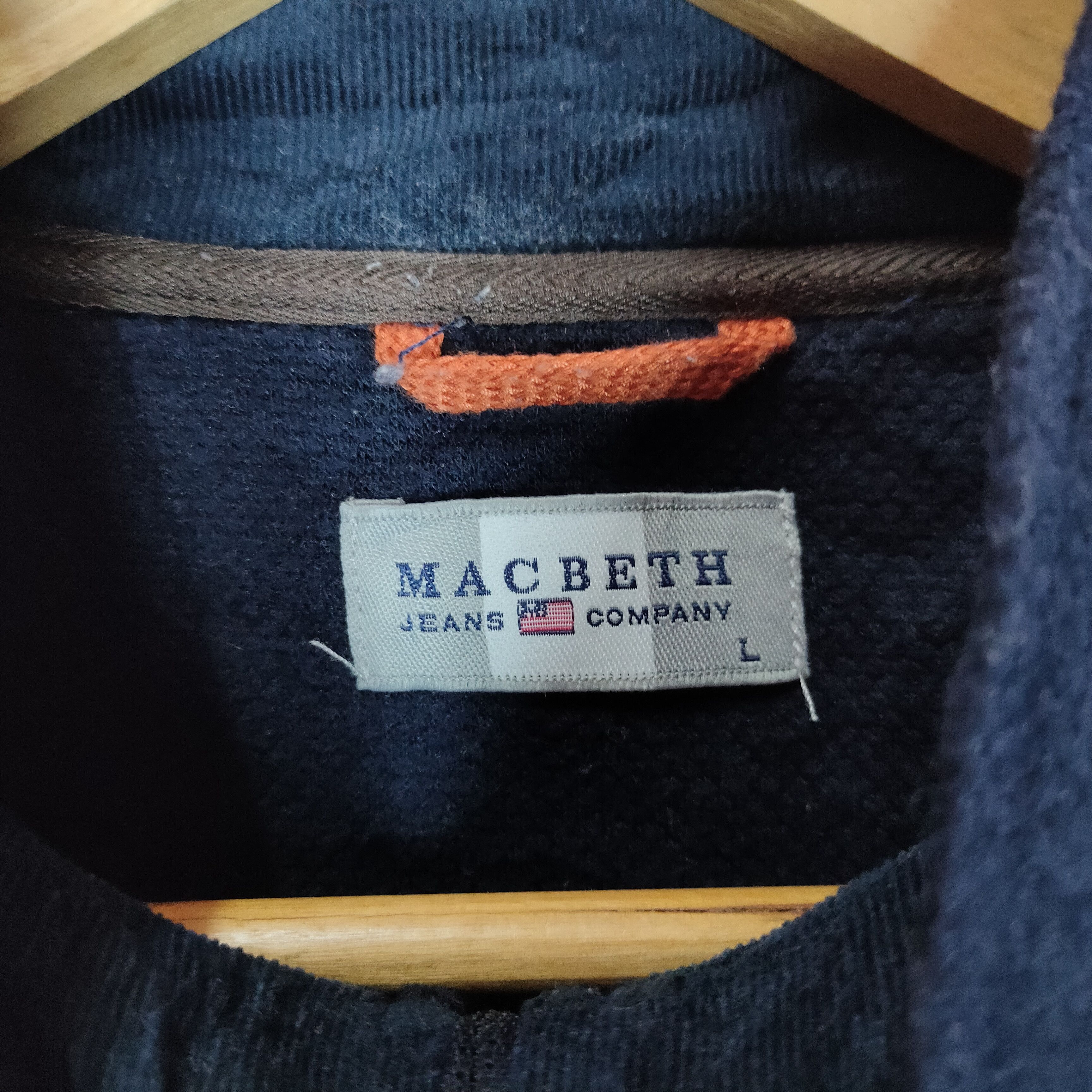 Macbeth MACBETH Stripe Embroidery Dog Logo Neck Zipper Sweatshirt Size US L / EU 52-54 / 3 - 5 Thumbnail