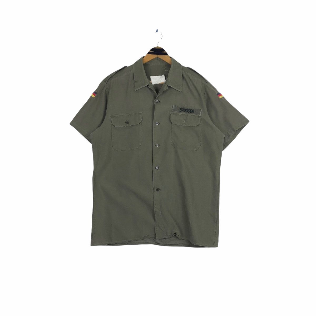 Vintage Vintage 90s Wahler German Military Button Up Shirt L.Wahler Size US L / EU 52-54 / 3 - 3 Thumbnail