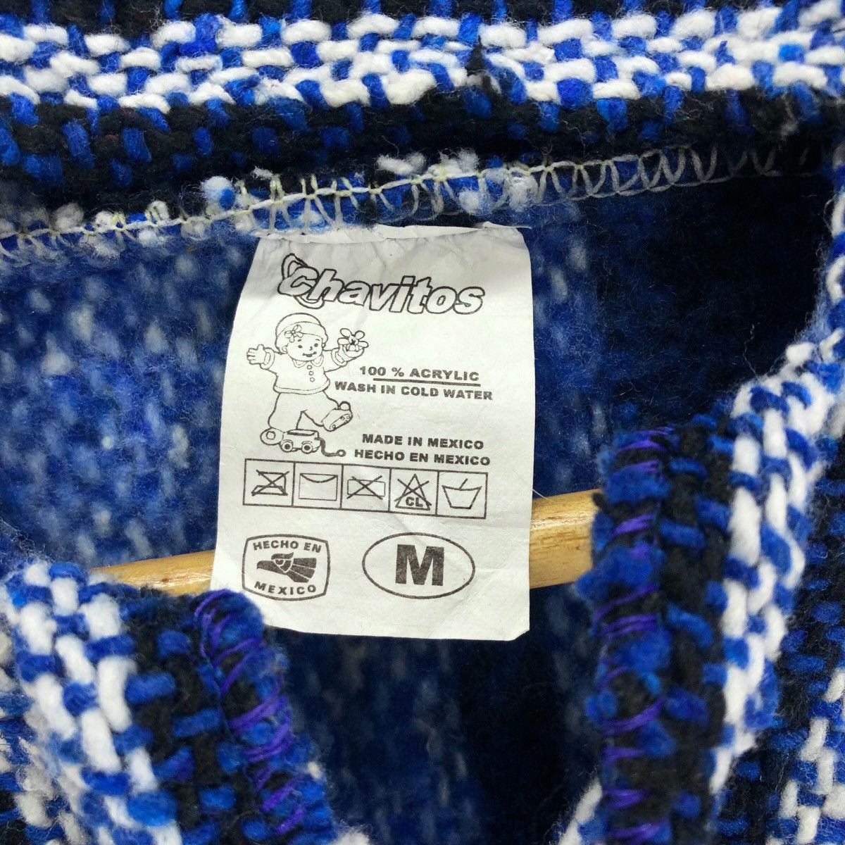 Mexicana Vintage Chavitos Baja Hoodie Drug Rugs Acrylic Sweater Size US S / EU 44-46 / 1 - 8 Thumbnail