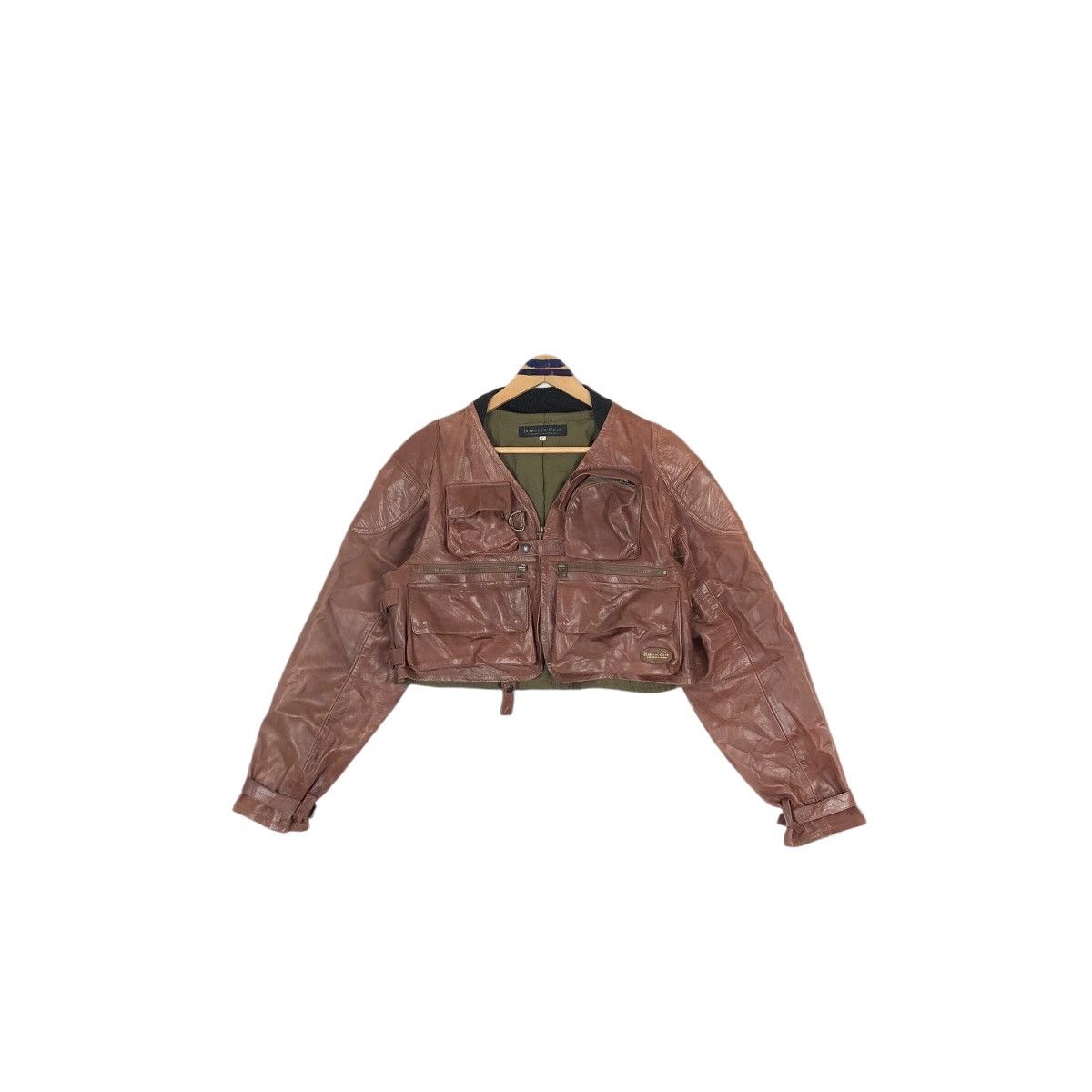 Japanese Brand Vintage Harold’s Gear Haroruzugia Berry Short Leather Jacket Size US S / EU 44-46 / 1 - 2 Thumbnail