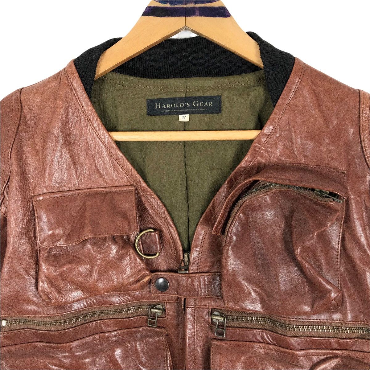Japanese Brand Vintage Harold’s Gear Haroruzugia Berry Short Leather Jacket Size US S / EU 44-46 / 1 - 6 Thumbnail
