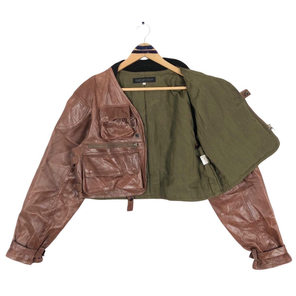 Japanese Brand Vintage Harold’s Gear Haroruzugia Berry Short Leather Jacket Size US S / EU 44-46 / 1 - 10 Thumbnail