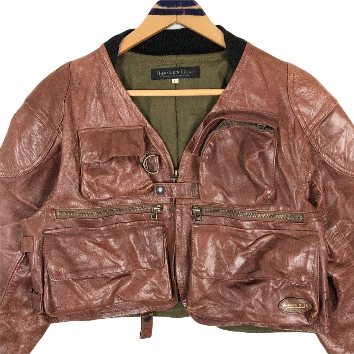 Japanese Brand Vintage Harold’s Gear Haroruzugia Berry Short Leather Jacket Size US S / EU 44-46 / 1 - 3 Thumbnail