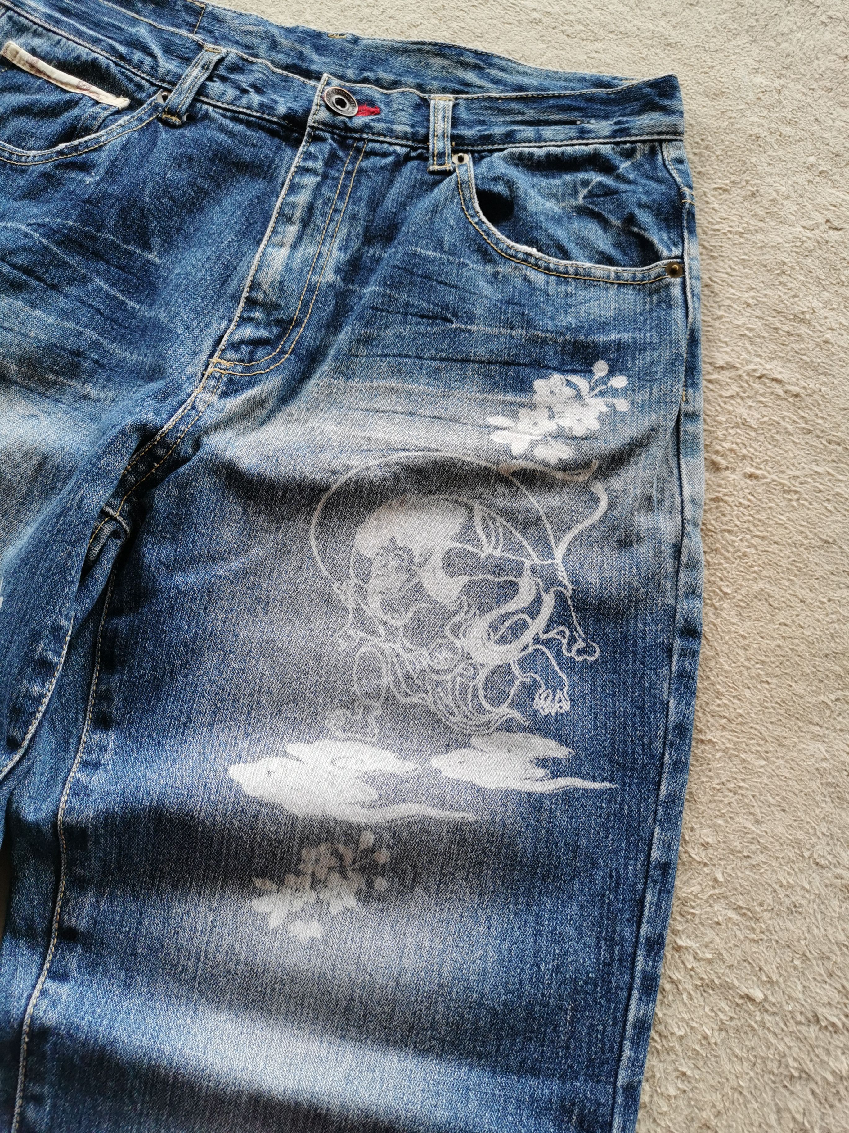 Japanese Brand Japanese Demon Art Denim Jeans Size US 31 - 2 Thumbnail