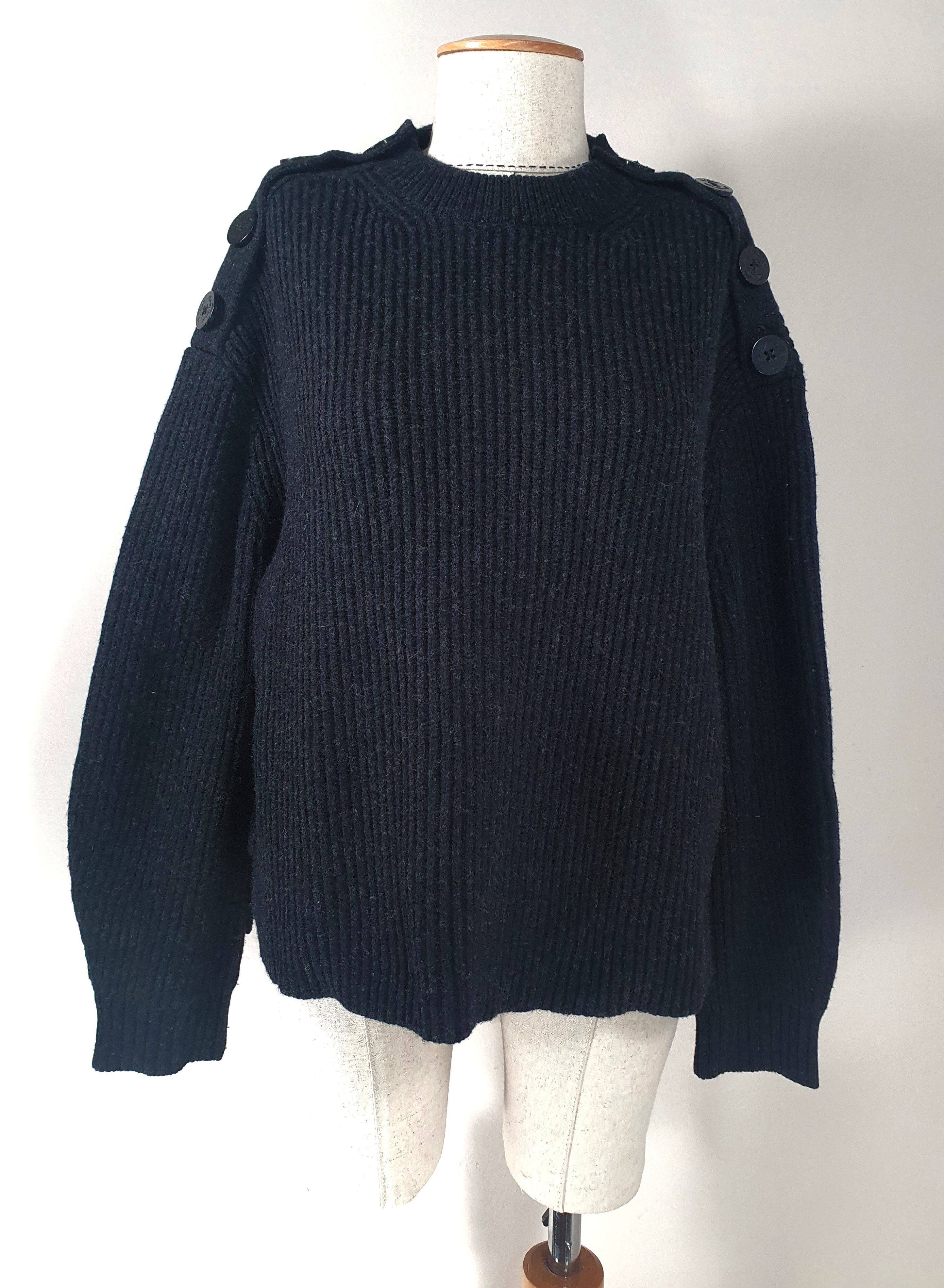 Black wool oversize sweater