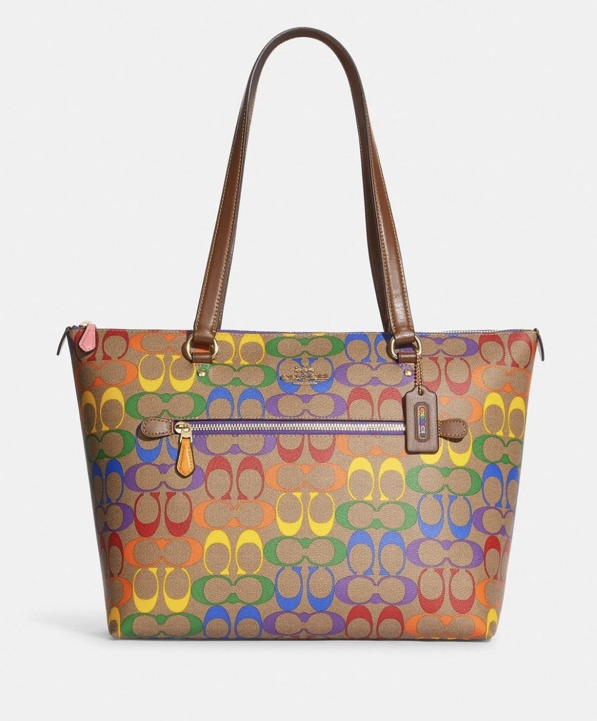 Coach Coach Gallery Tote In Rainbow Signature Canvas | Grailed