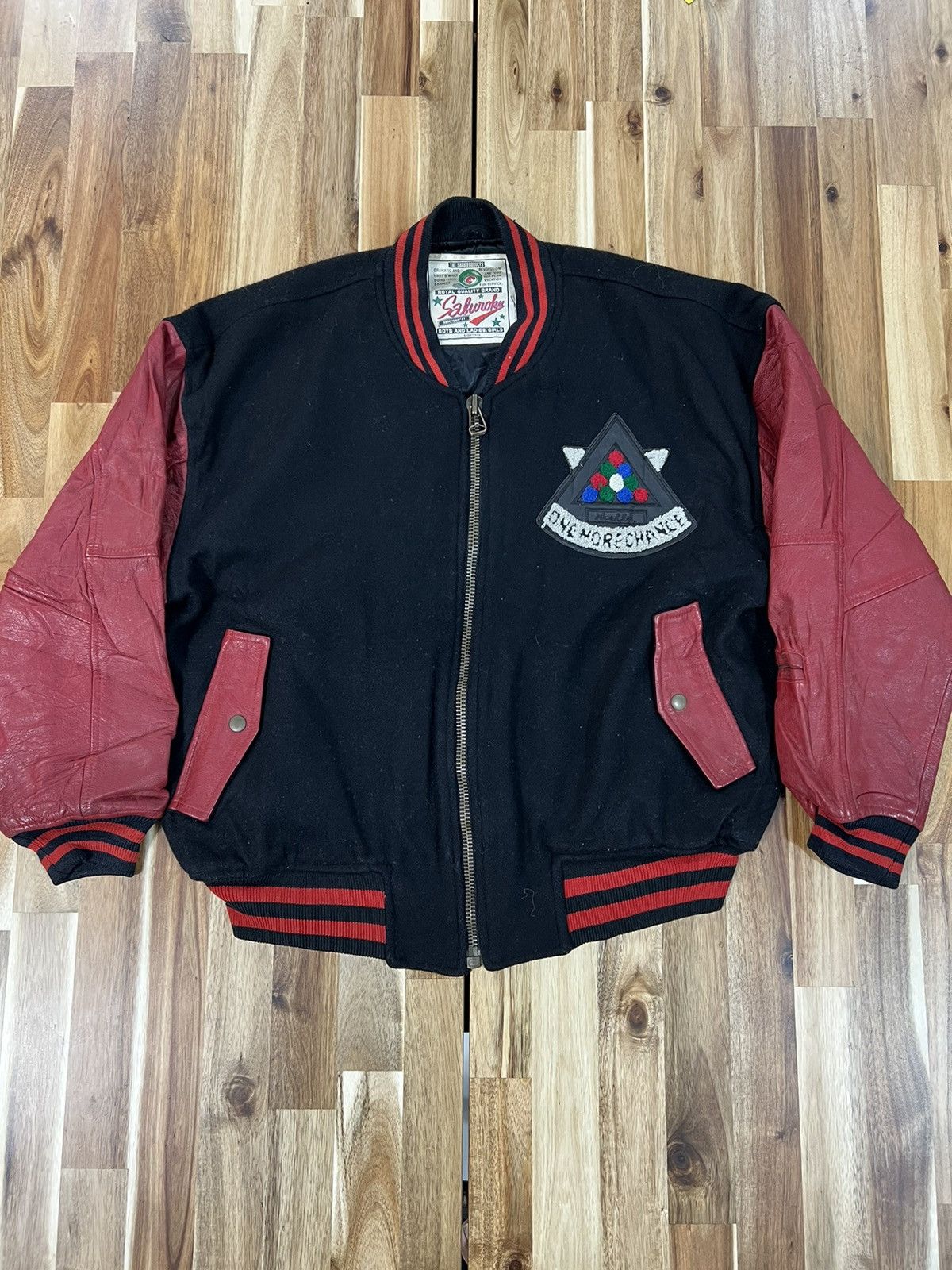 Japanese Brand Vintage 80’s Hustler World Champion SBRK Varsity Jacket Size US L / EU 52-54 / 3 - 3 Thumbnail