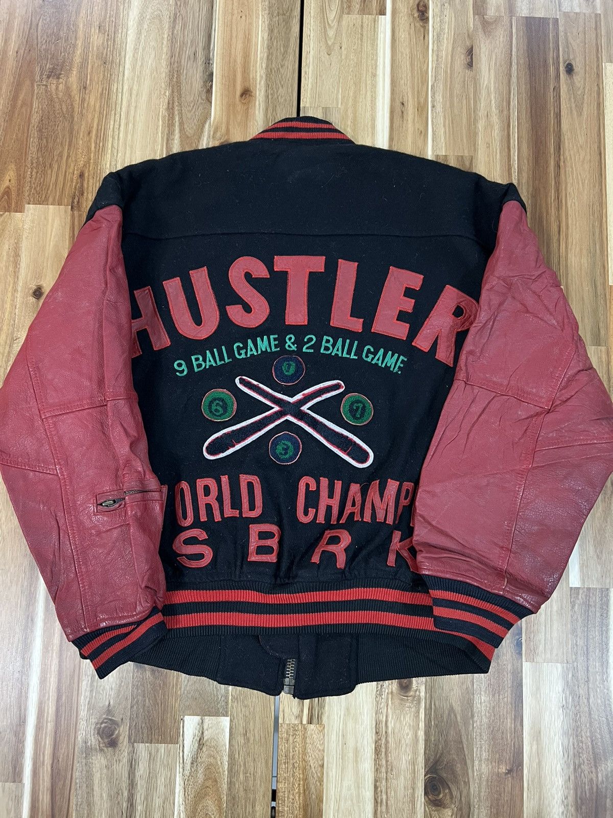 Japanese Brand Vintage 80’s Hustler World Champion SBRK Varsity Jacket Size US L / EU 52-54 / 3 - 2 Thumbnail