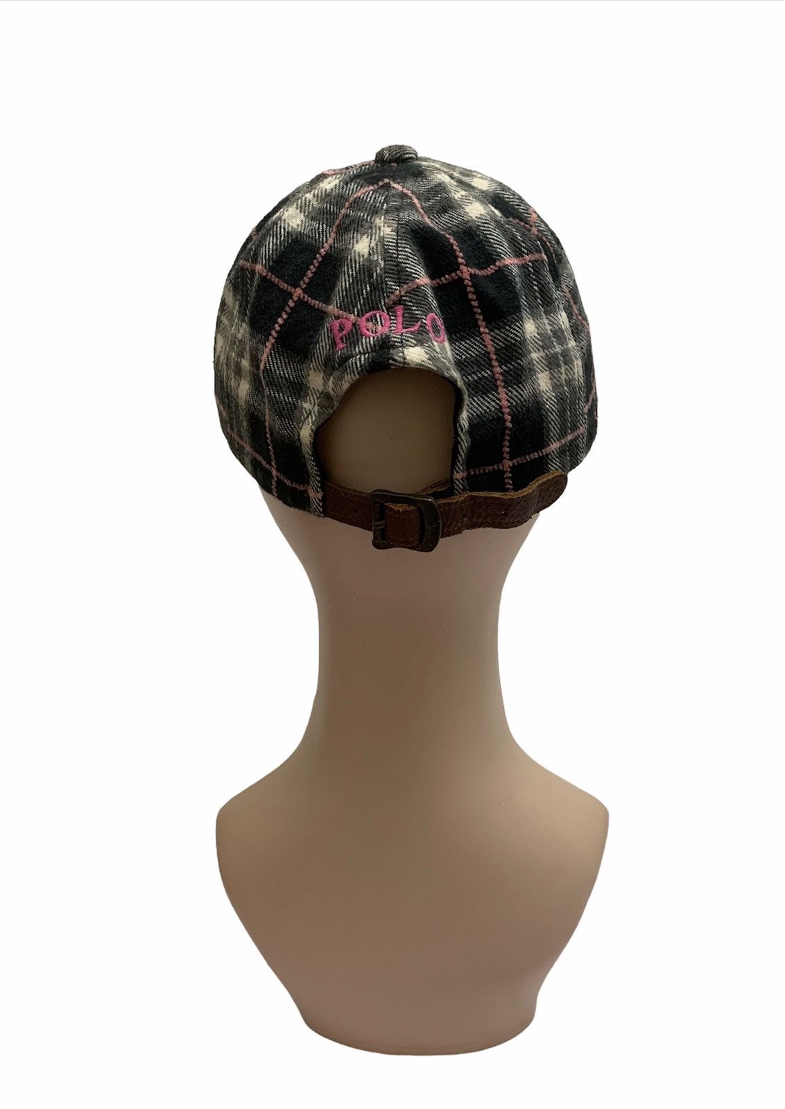 Polo Ralph Lauren × RRL Ralph Lauren × Vintage Vintage Polo Ralph Lauren Leather Strap Checked Hat Cap Size ONE SIZE - 3 Thumbnail