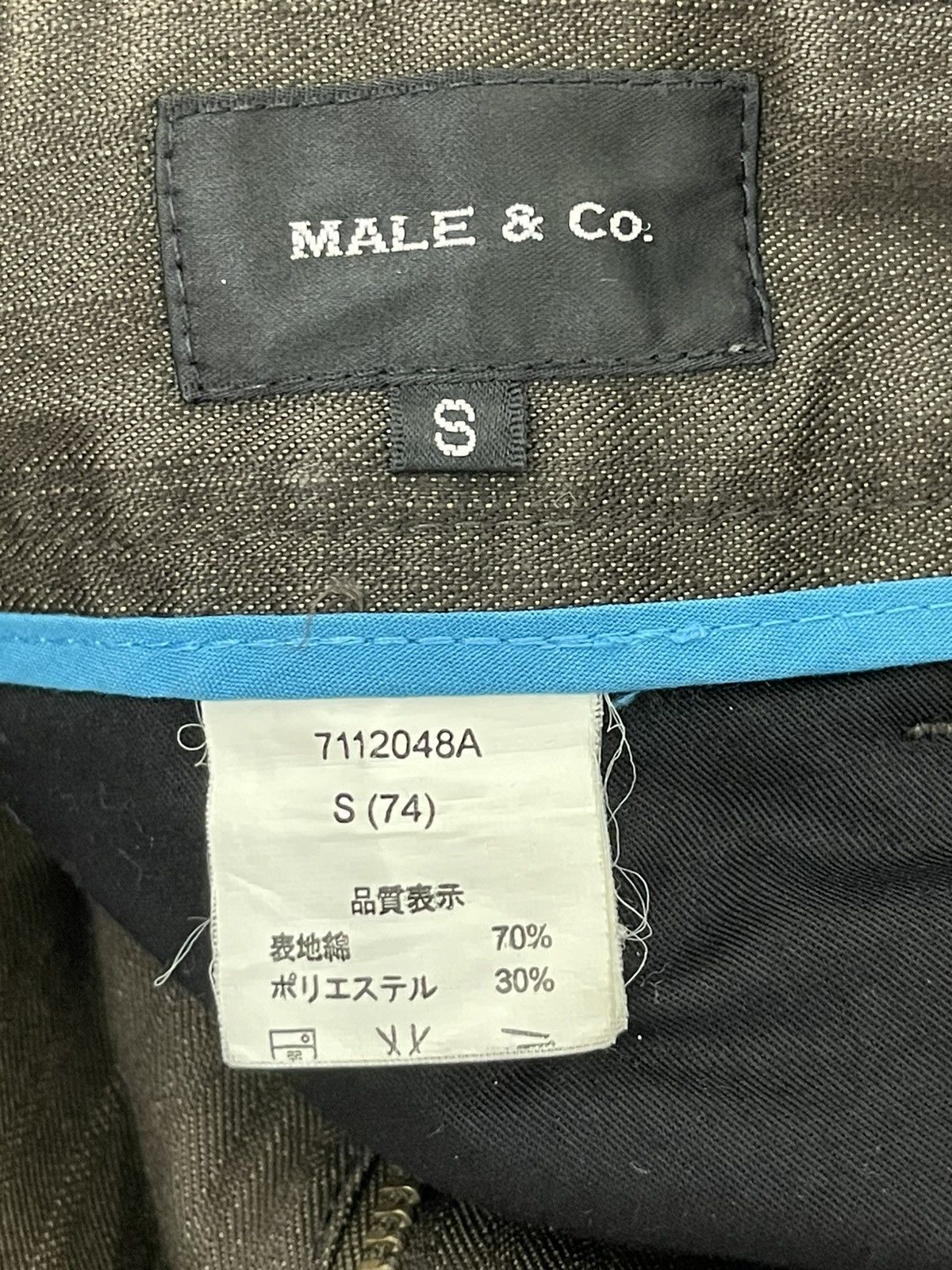 Japanese Brand Flare Jeans Male.Co Pinstriped Boot Cut 4🟦0 Size US 29 - 18 Thumbnail