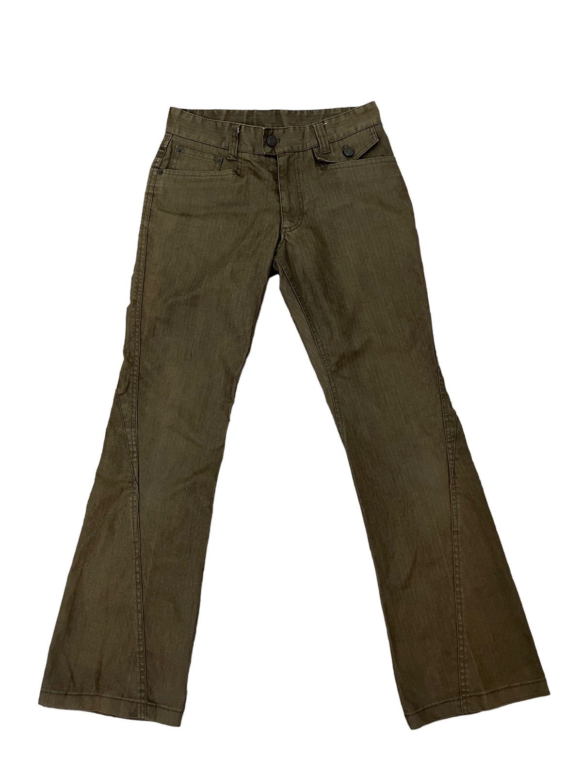 Japanese Brand Flare Jeans Male.Co Pinstriped Boot Cut 4🟦0 Size US 29 - 9 Thumbnail