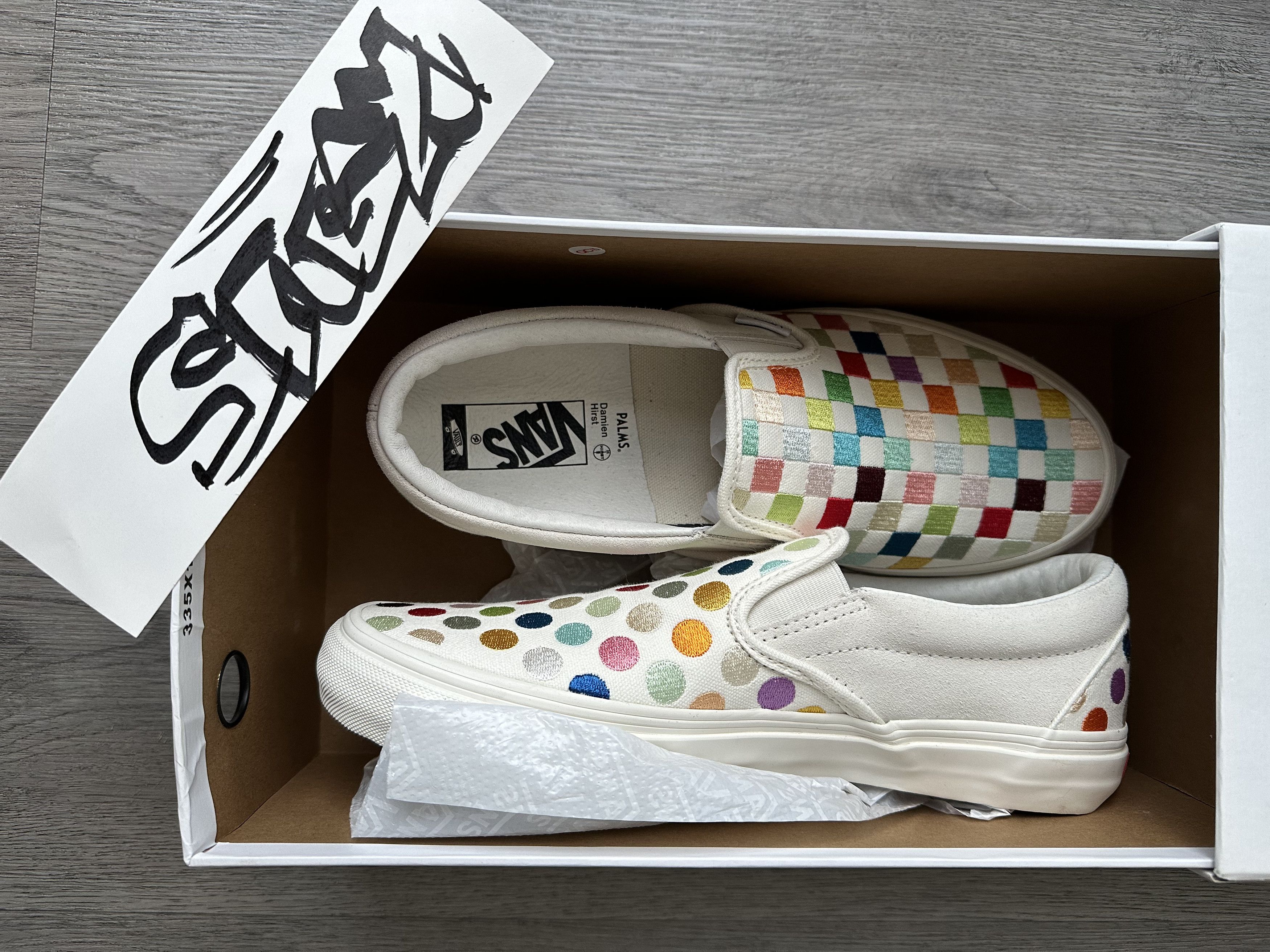 Damien Hirst × Vans Damien Hirst x Vans Classic Slip-on Polka Dot Checkerboard Size US 9.5 / EU 42-43 - 4 Thumbnail