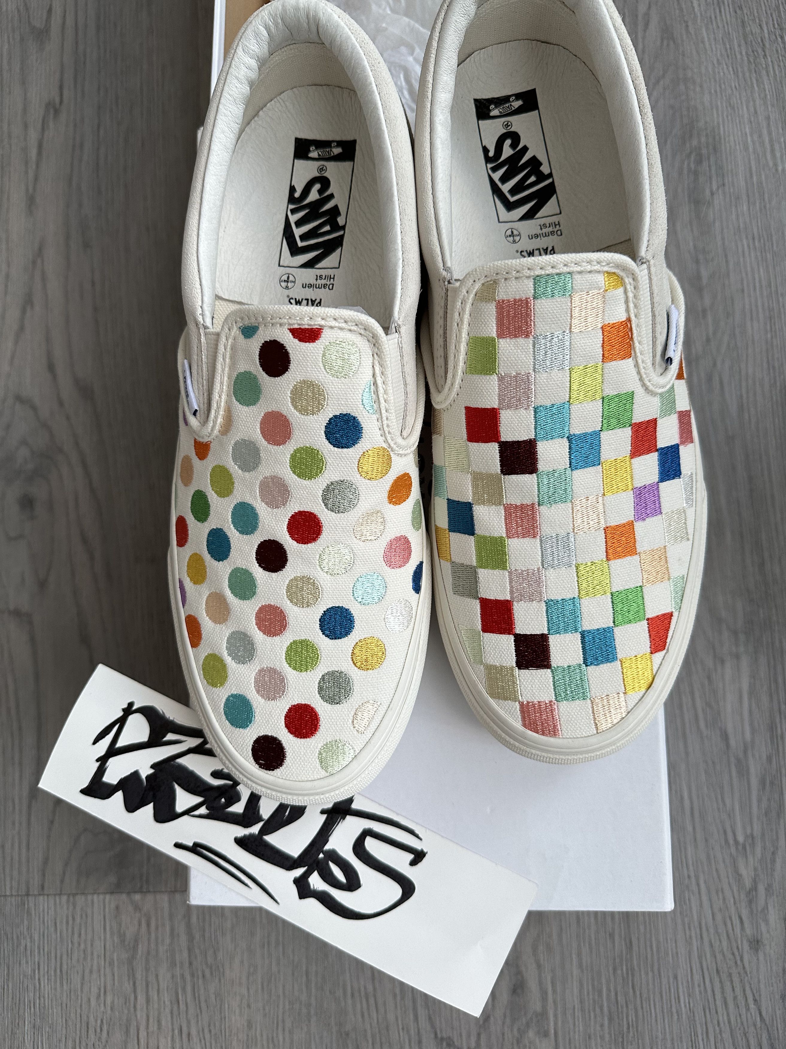 Damien Hirst × Vans Damien Hirst x Vans Classic Slip-on Polka Dot Checkerboard Size US 9.5 / EU 42-43 - 1 Thumbnail