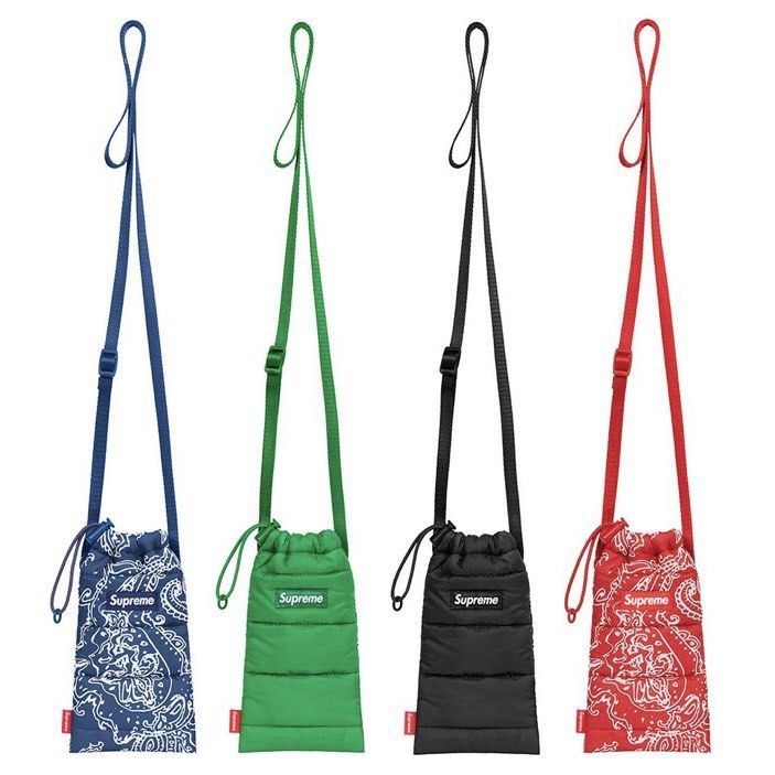Supreme Supreme FW22 Puffer Neck Pouch in Red Bandana Paisley Size ONE SIZE - 4 Thumbnail