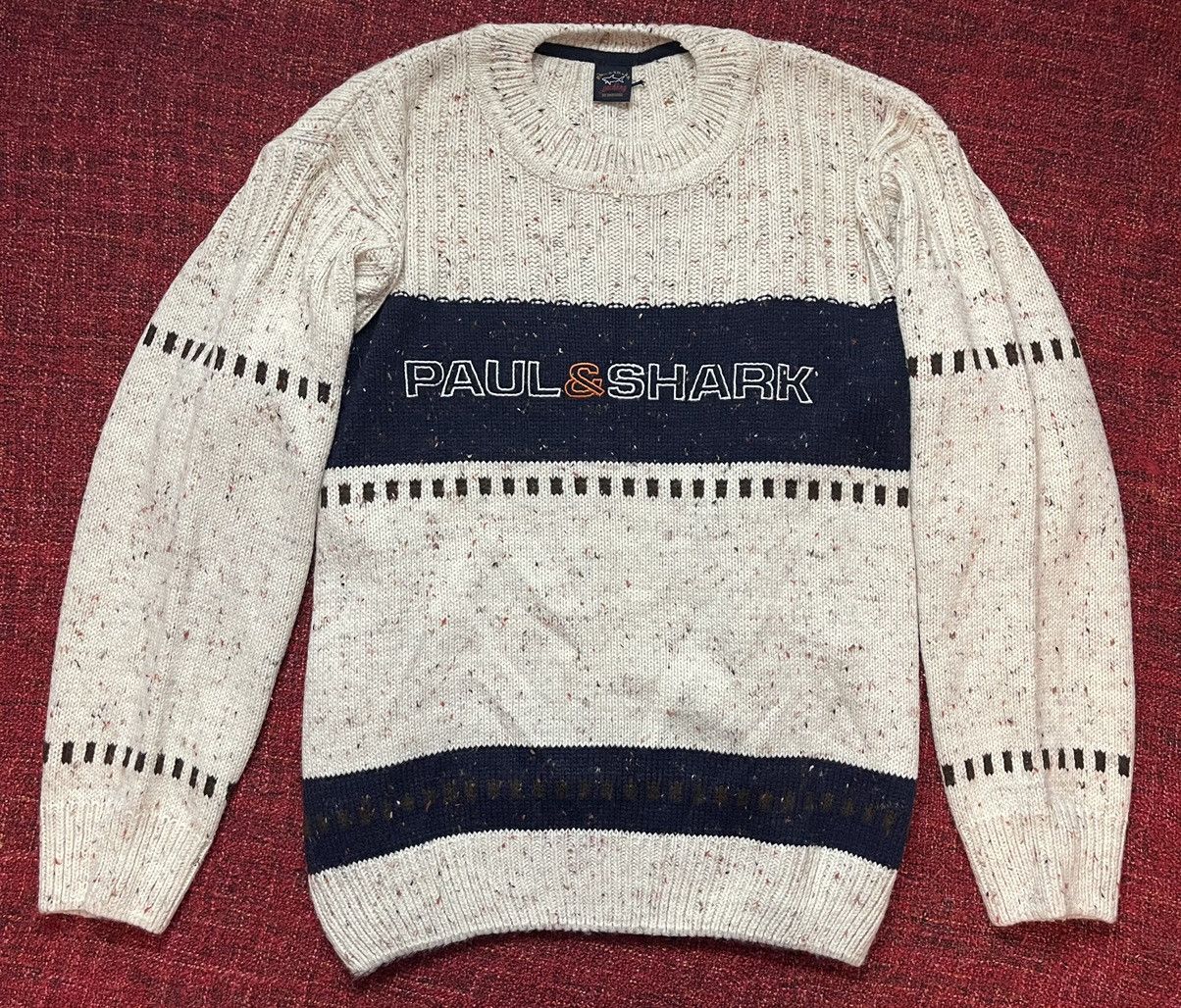 Paul & Shark × Vintage Paul & Shark vintage big logo wool sweater Size US L / EU 52-54 / 3 - 1 Thumbnail