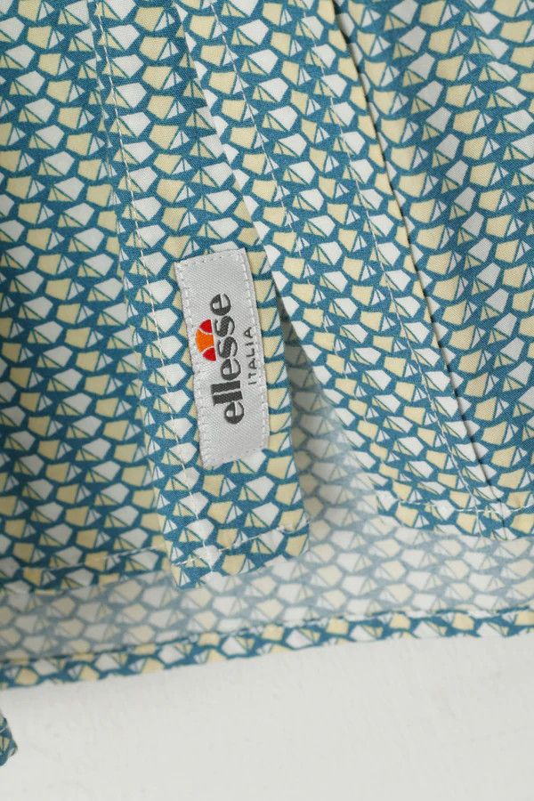 Ellesse Ellesse Italia Men XXL Casual Shirt Green Cotton 2804 Size US XXL / EU 58 / 5 - 6 Thumbnail