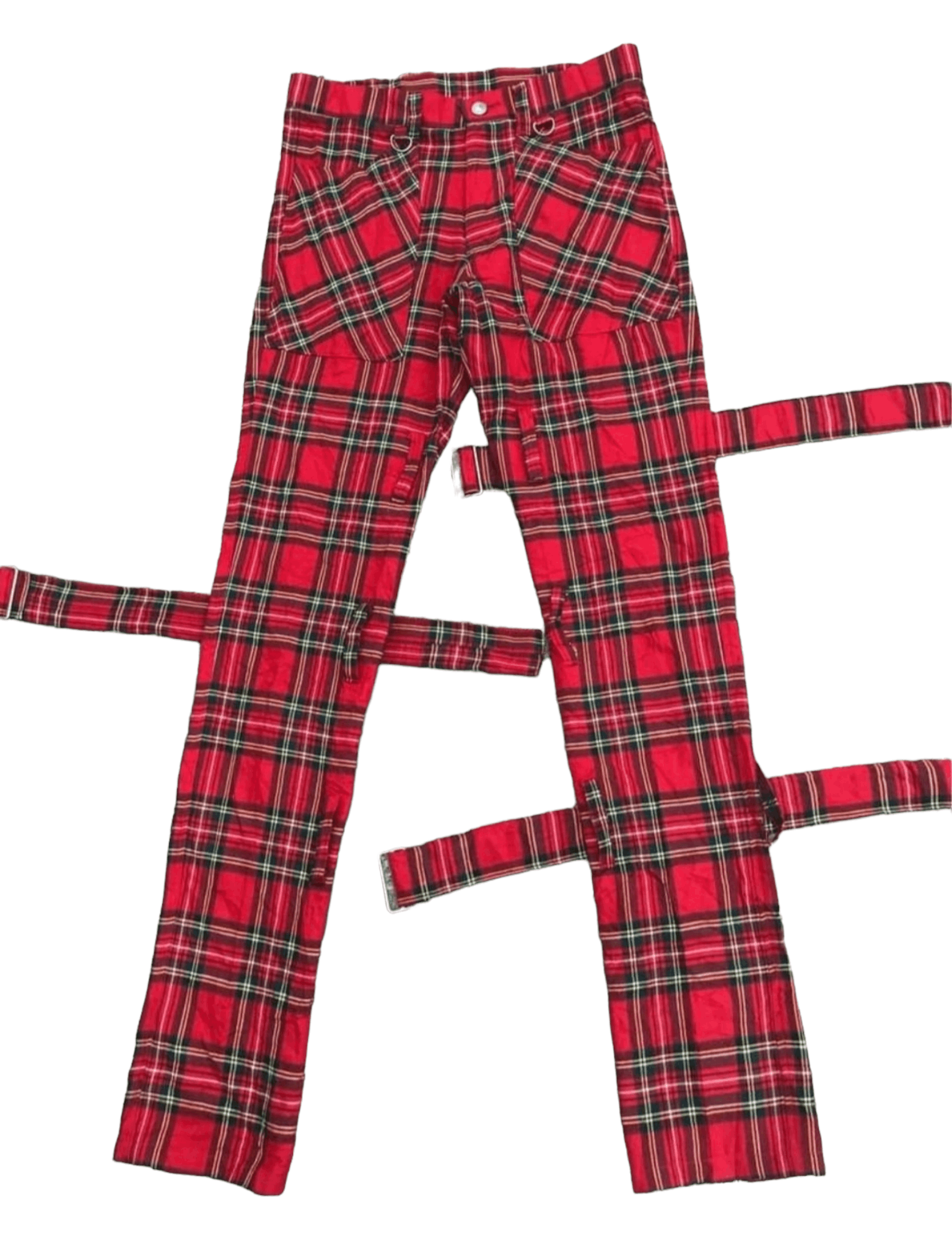 Red Tartan Checkered Bondage Punk Seditionaries