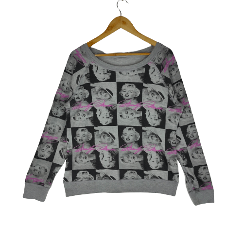 Other MARILYN MONROE REVERSIBLE Full Print Lightweight Sweatshirt Size US L / EU 52-54 / 3 - 1 Thumbnail