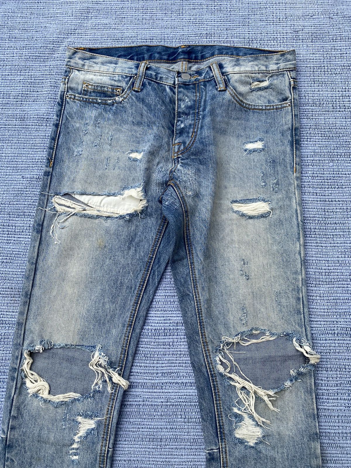 Japanese Brand ripped jeans by mnml Size US 30 / EU 46 - 2 Thumbnail