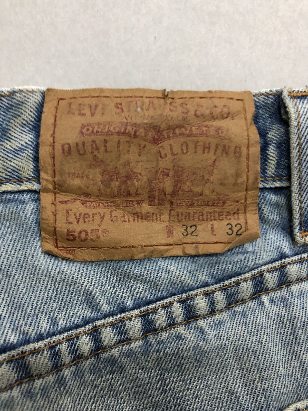 Levi's Vintage Levi’s 505 Distressed Denim Jeans Size US 32 / EU 48 - 8 Thumbnail