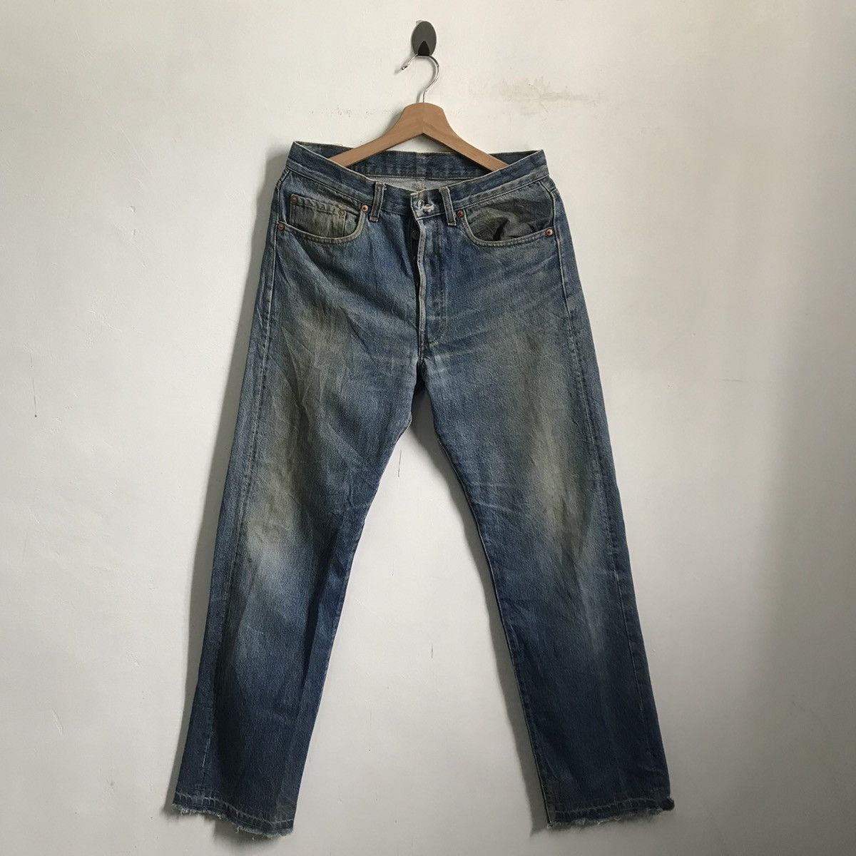Levi's Levis 501xx Distressed Jeans Denim Size US 31 - 1 Thumbnail