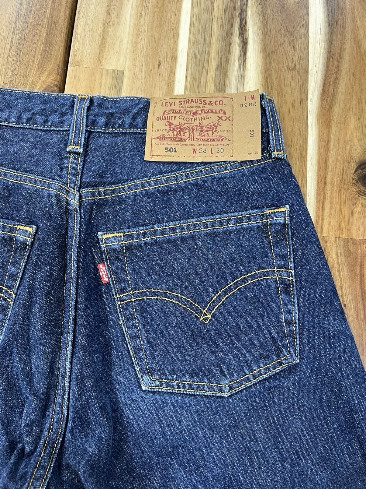 Levi's Levis 501 Button 524 Made in Usa Denim Jeans Size US 27 - 8 Thumbnail