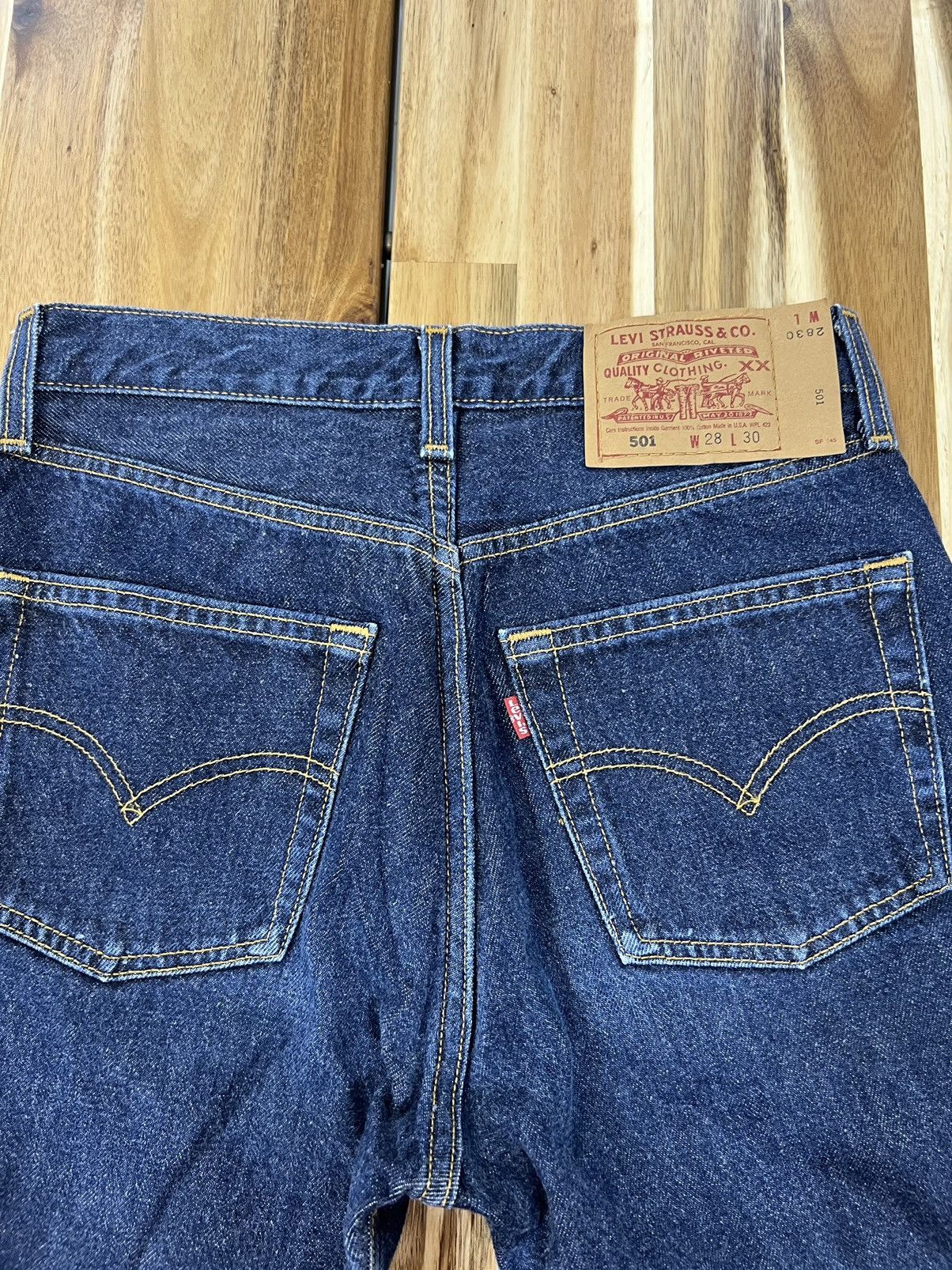 Levi's Levis 501 Button 524 Made in Usa Denim Jeans Size US 27 - 9 Thumbnail