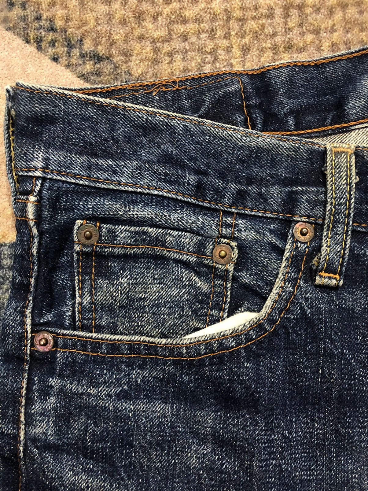 Levi's Vintage Clothing Levis 502 Distressed Denim Button J09 Size US 30 / EU 46 - 5 Thumbnail