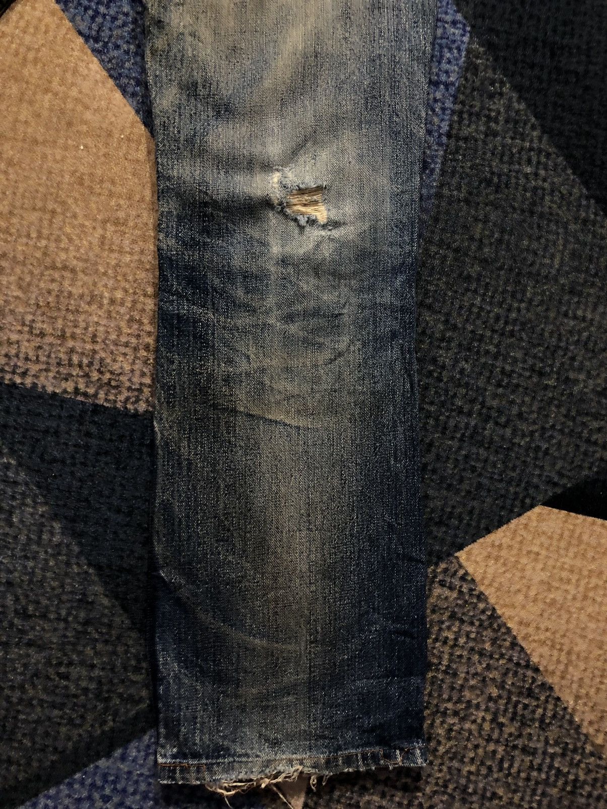 Levi's Vintage Clothing Levis 502 Distressed Denim Button J09 Size US 30 / EU 46 - 10 Thumbnail