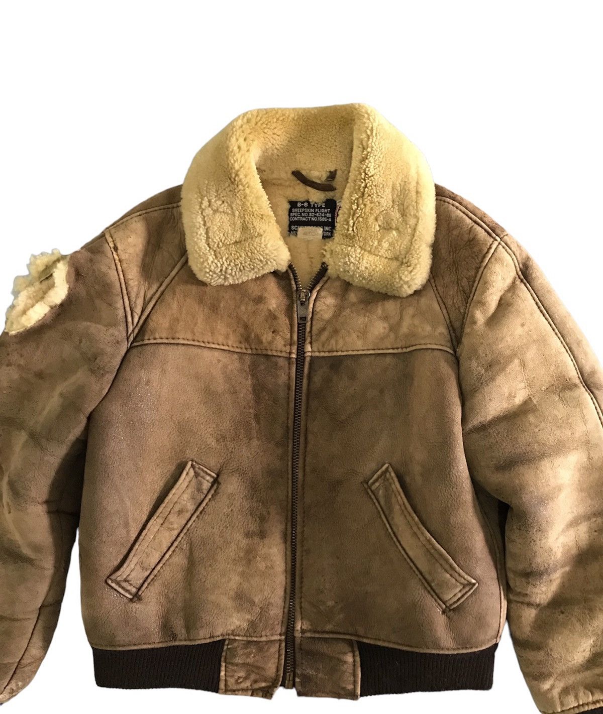 ジャケット・アウター 80s vintage Schott real mouton jacket Vintage 80s Schott Suede Leather Sherpa Zipper Jacket M Size - Etsy