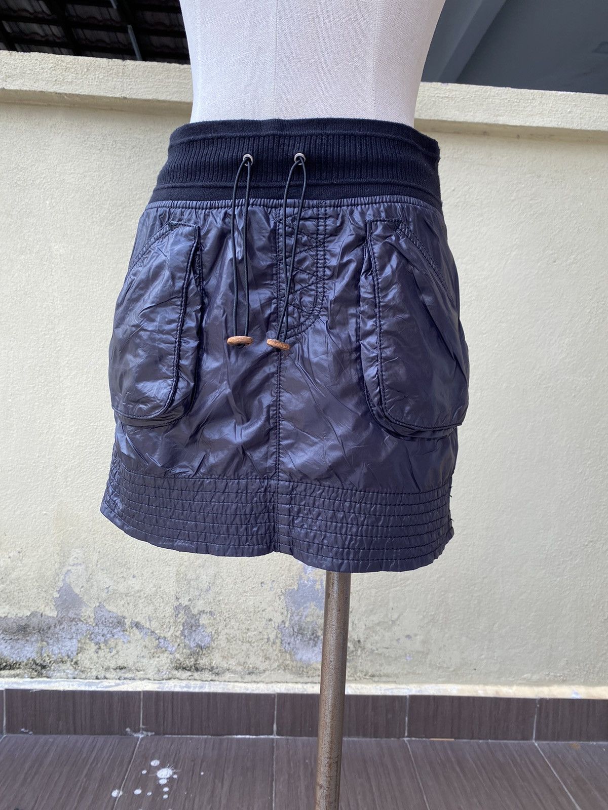 double standard black skirt